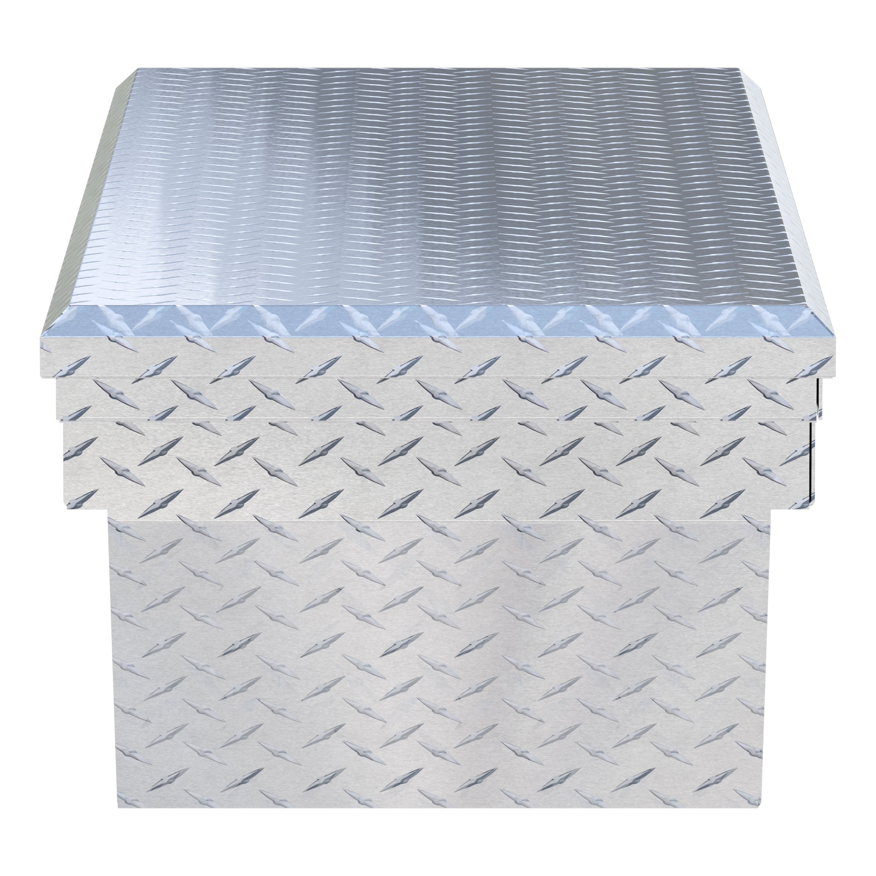 UWS TBS-63-A-LP Bright Aluminum 63" Angled Truck Tool Box with Low Profile (LTL Shipping Only)