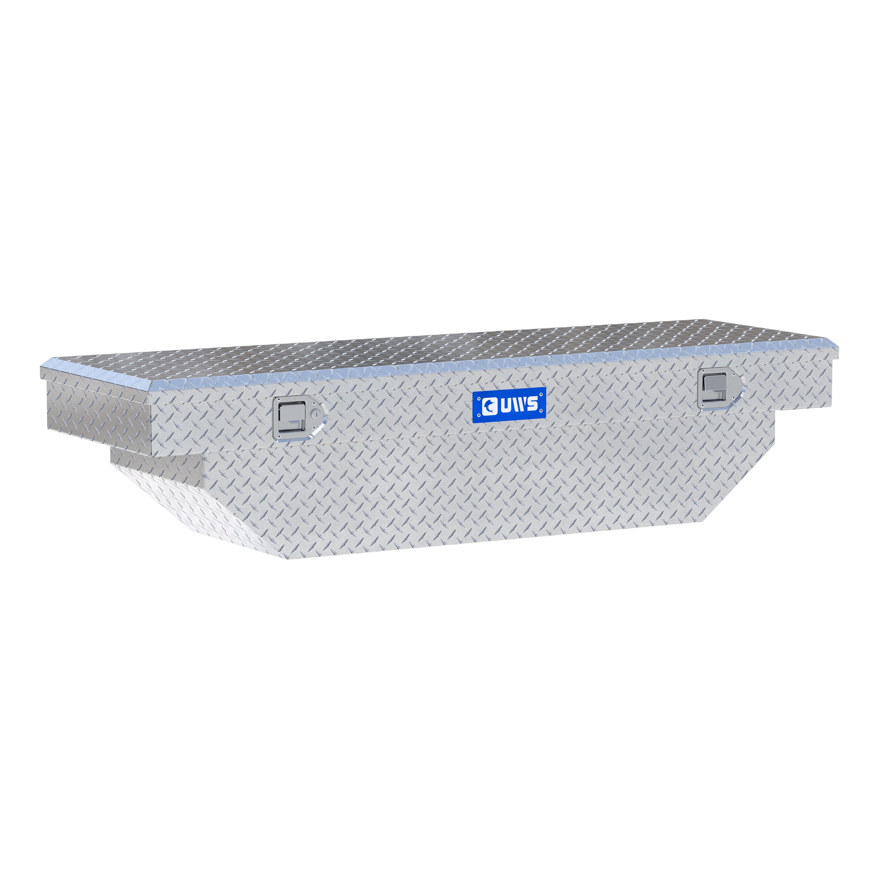 UWS TBS-63-A Bright Aluminum 63" Angled Crossover Truck Tool Box (LTL Shipping Only)