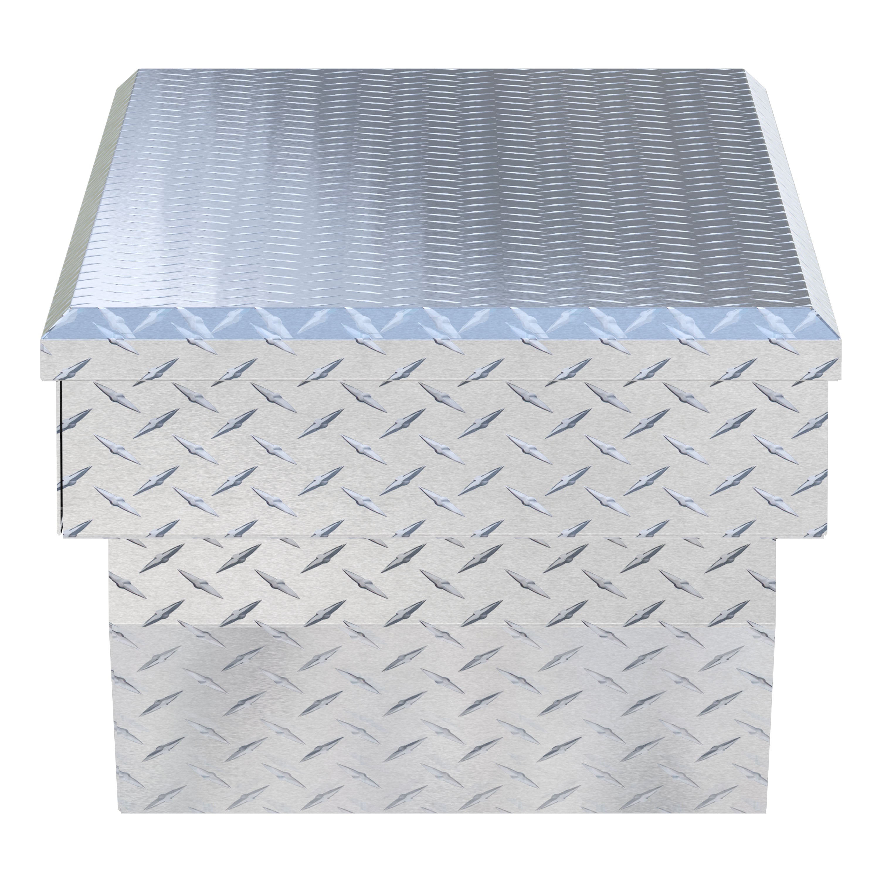 UWS TBS-63-A Bright Aluminum 63" Angled Crossover Truck Tool Box (LTL Shipping Only)