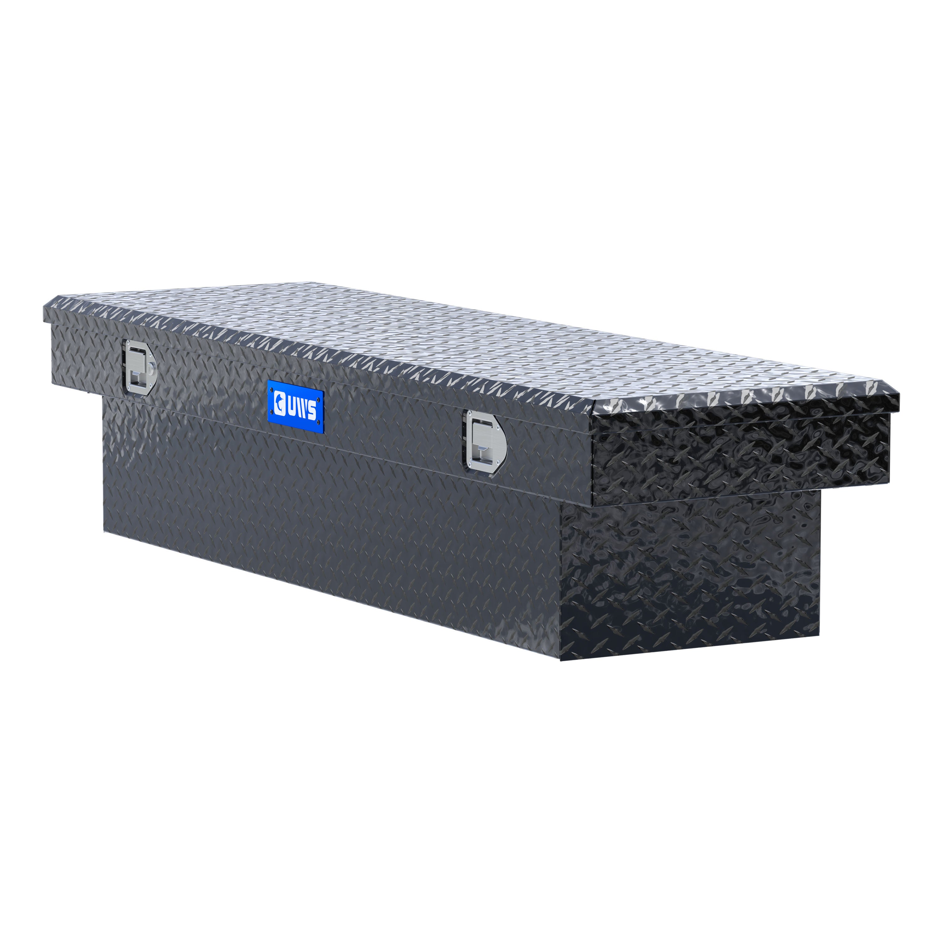 UWS TBS-66-BLK Gloss Black Aluminum 66" Crossover Truck Tool Box (LTL Shipping Only)