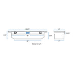 UWS TBS-69-A-LP-BLK Gloss Black Aluminum 69" Angled Truck Tool Box, Low Profile (LTL Shipping Only)