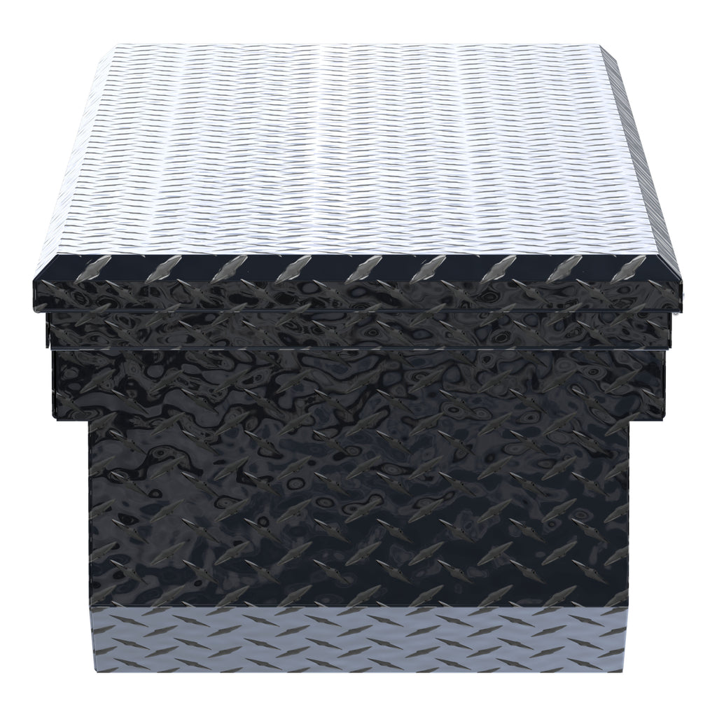 UWS TBS-69-A-LP-BLK Gloss Black Aluminum 69" Angled Truck Tool Box, Low Profile (LTL Shipping Only)