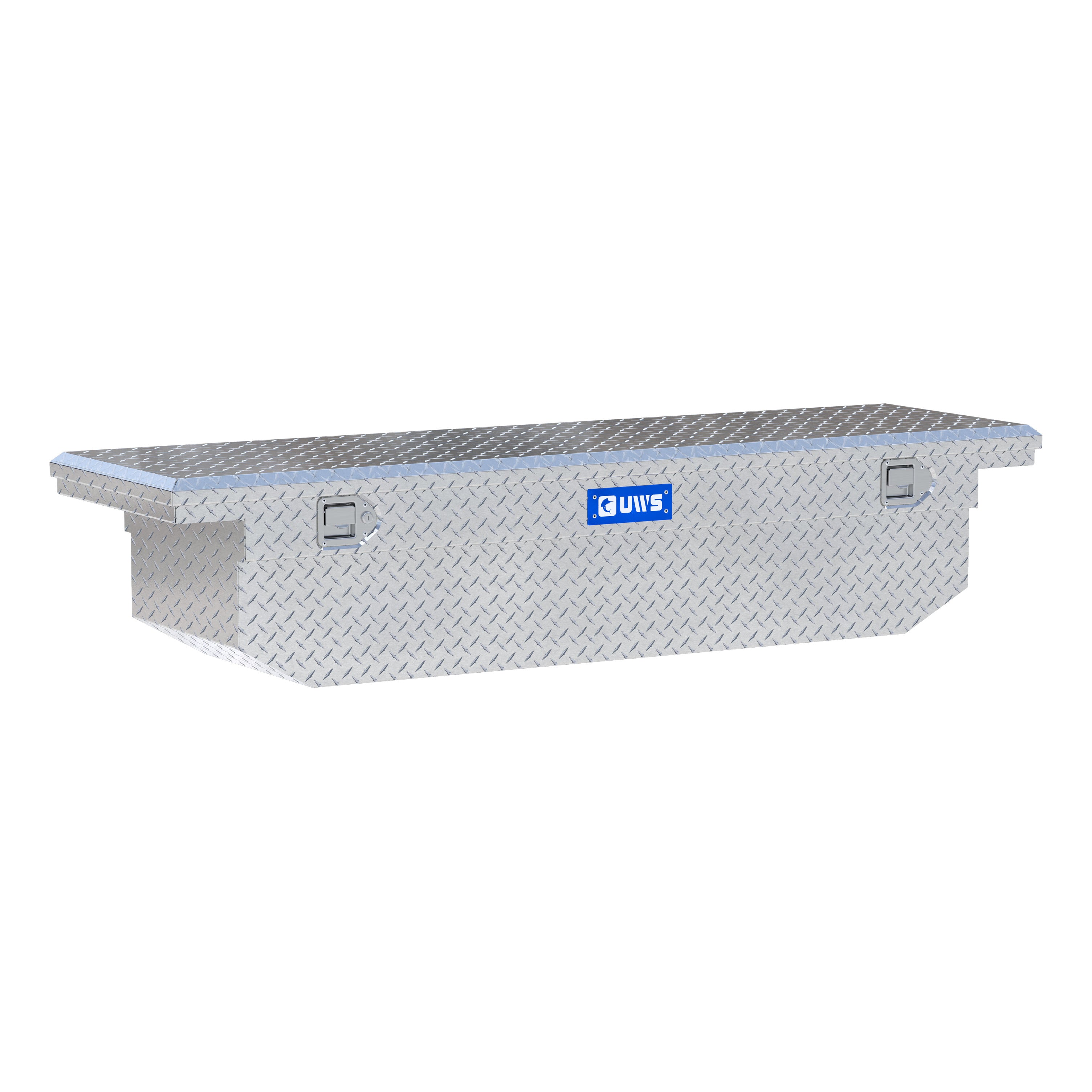 UWS TBS-69-A-LP Bright Aluminum 69" Angled Truck Tool Box with Low Profile (LTL Shipping Only)