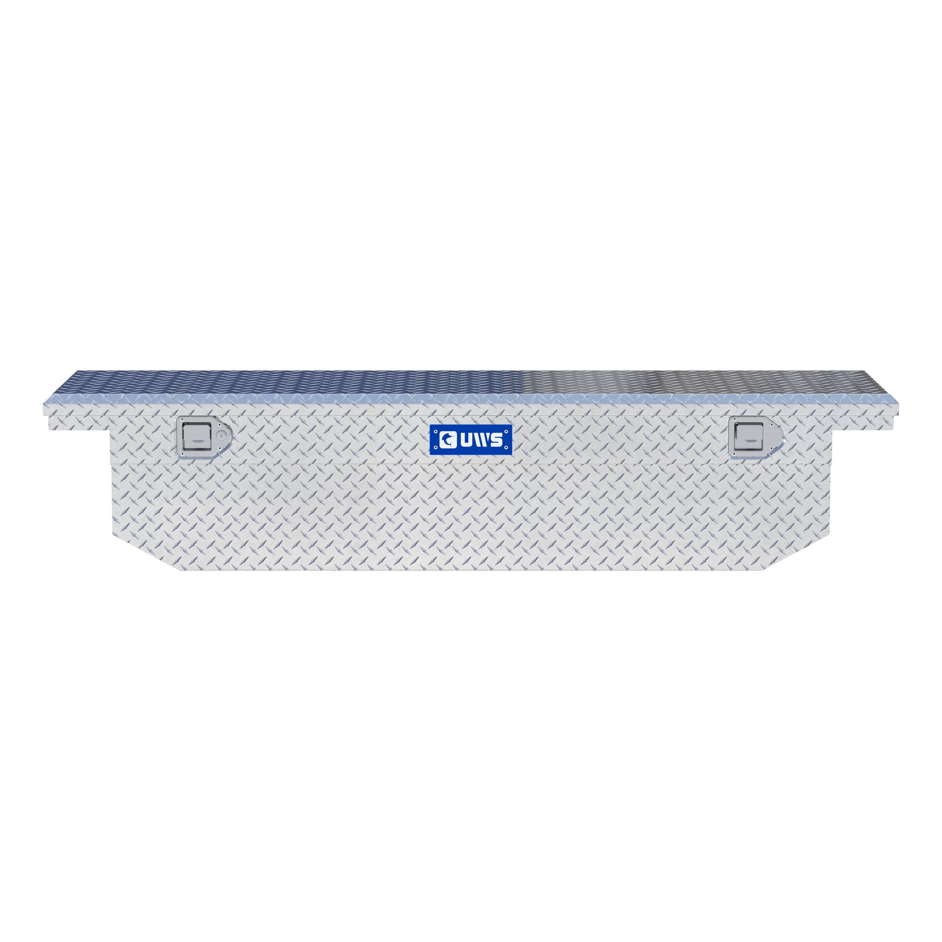 UWS TBS-69-A-LP Bright Aluminum 69" Angled Truck Tool Box with Low Profile (LTL Shipping Only)