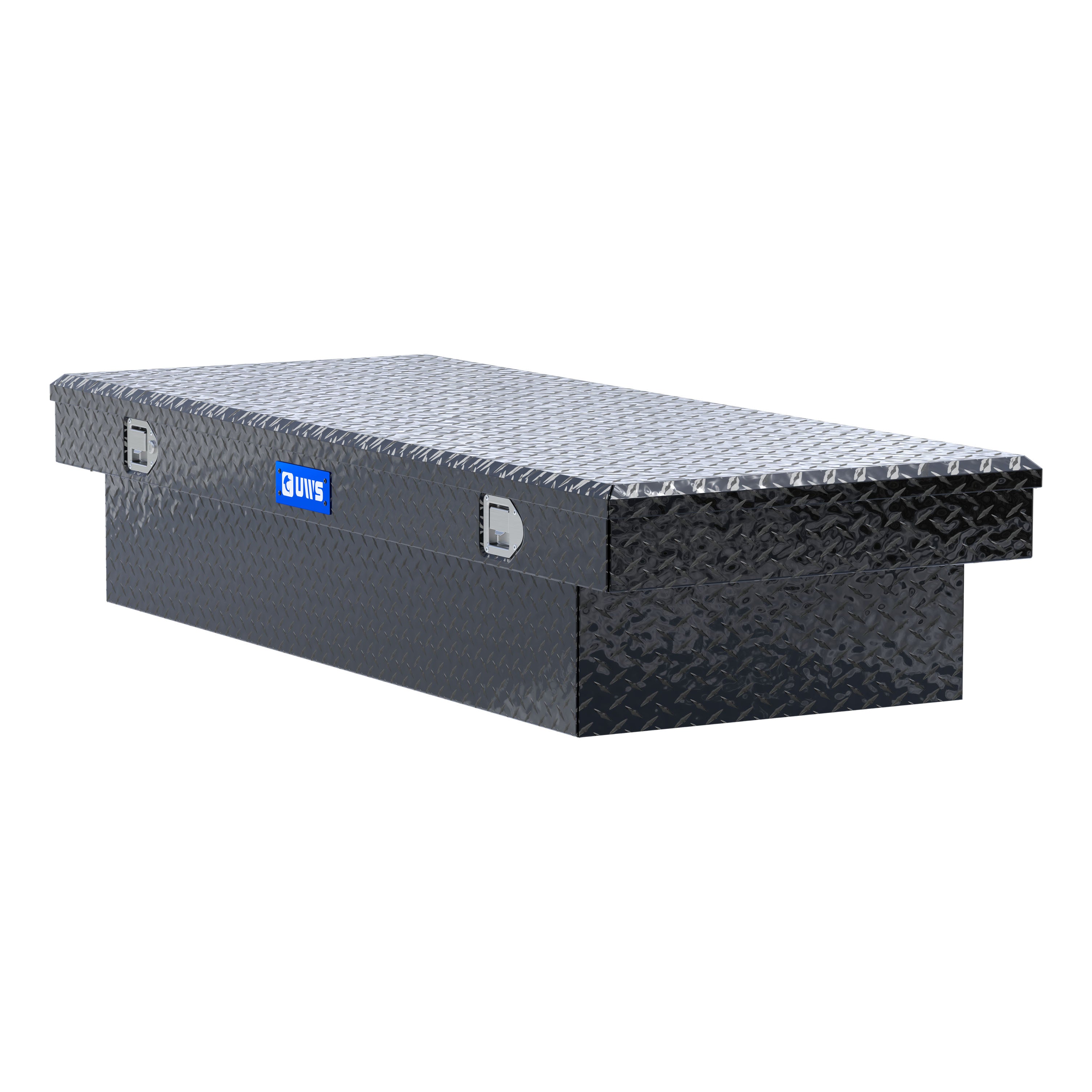 UWS TBS-69-LBTA-BLK Gloss Black Aluminum 69" Extra-Wide Crossover Truck Tool Box