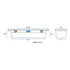 UWS TBS-69-LP-MB Matte Black Aluminum 69" Truck Tool Box with Low Profile (LTL Shipping Only)