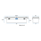 UWS TBS-69-LP-R Bright Aluminum 69" Crossover Truck Tool Box with Low Profile & Rail
