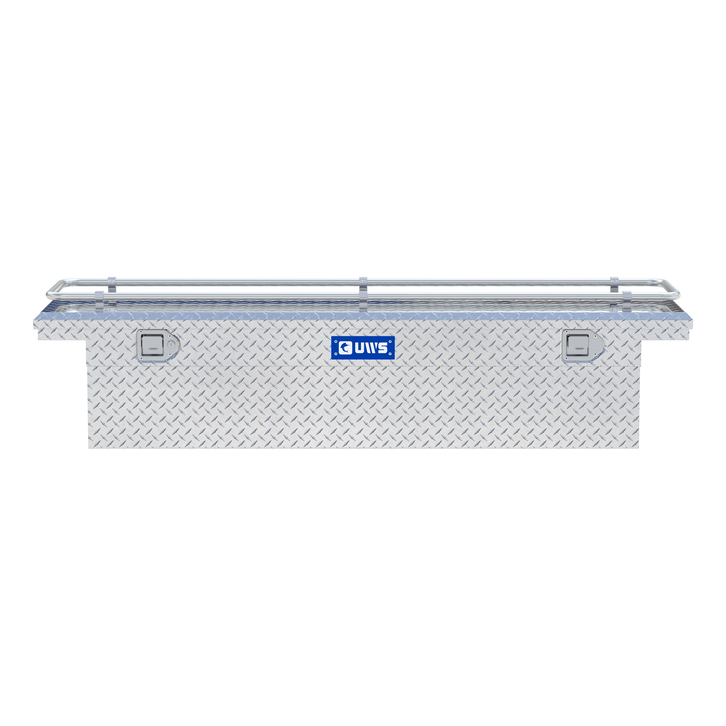 UWS TBS-69-LP-R Bright Aluminum 69" Crossover Truck Tool Box with Low Profile & Rail