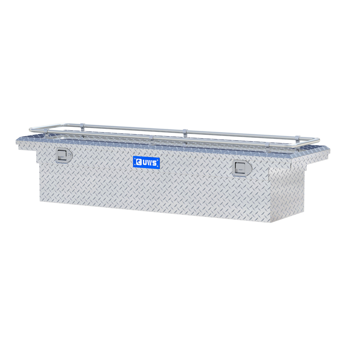 UWS TBS-69-LP-R Bright Aluminum 69" Crossover Truck Tool Box with Low Profile & Rail
