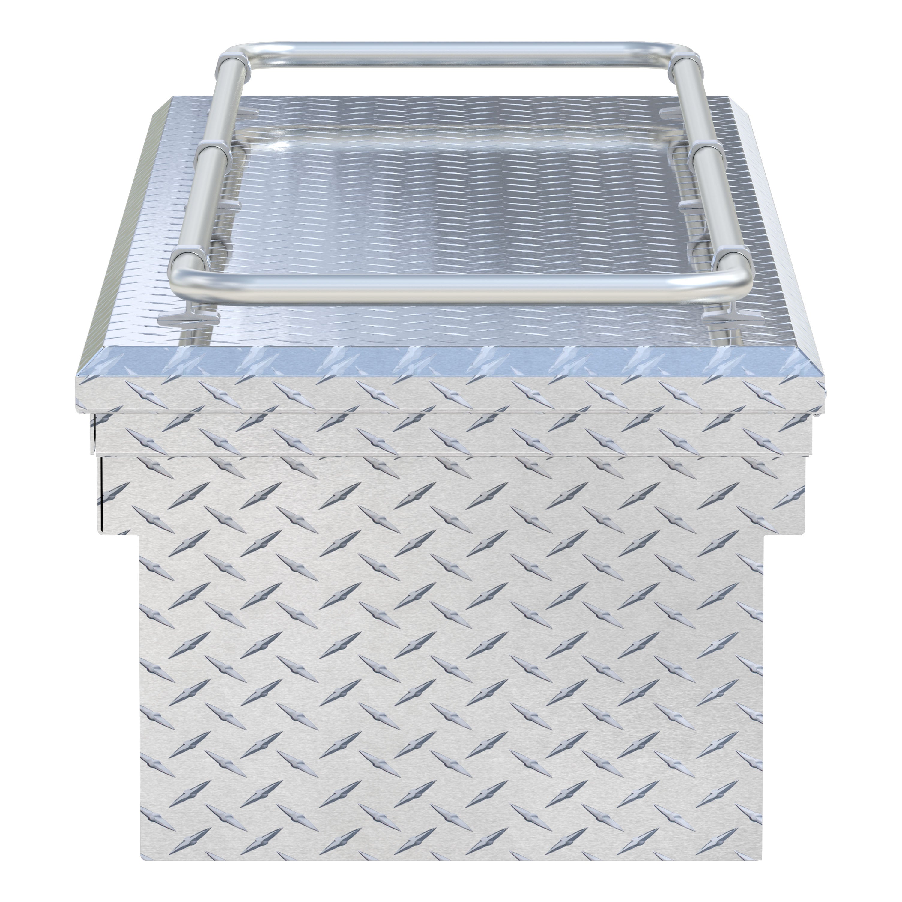 UWS TBS-69-LP-R Bright Aluminum 69" Crossover Truck Tool Box with Low Profile & Rail