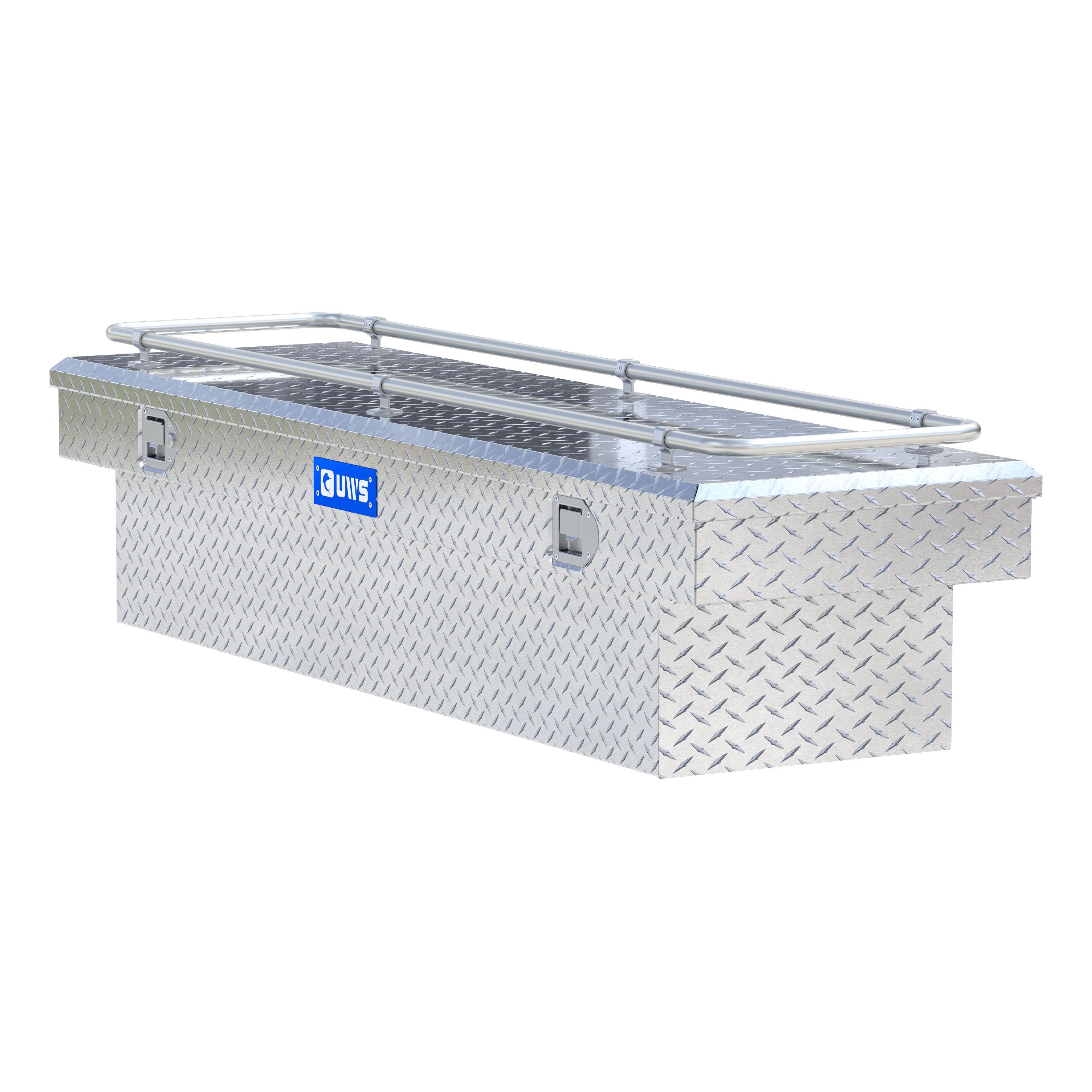 UWS TBS-69-R Bright Aluminum 69" Crossover Truck Tool Box with Rail