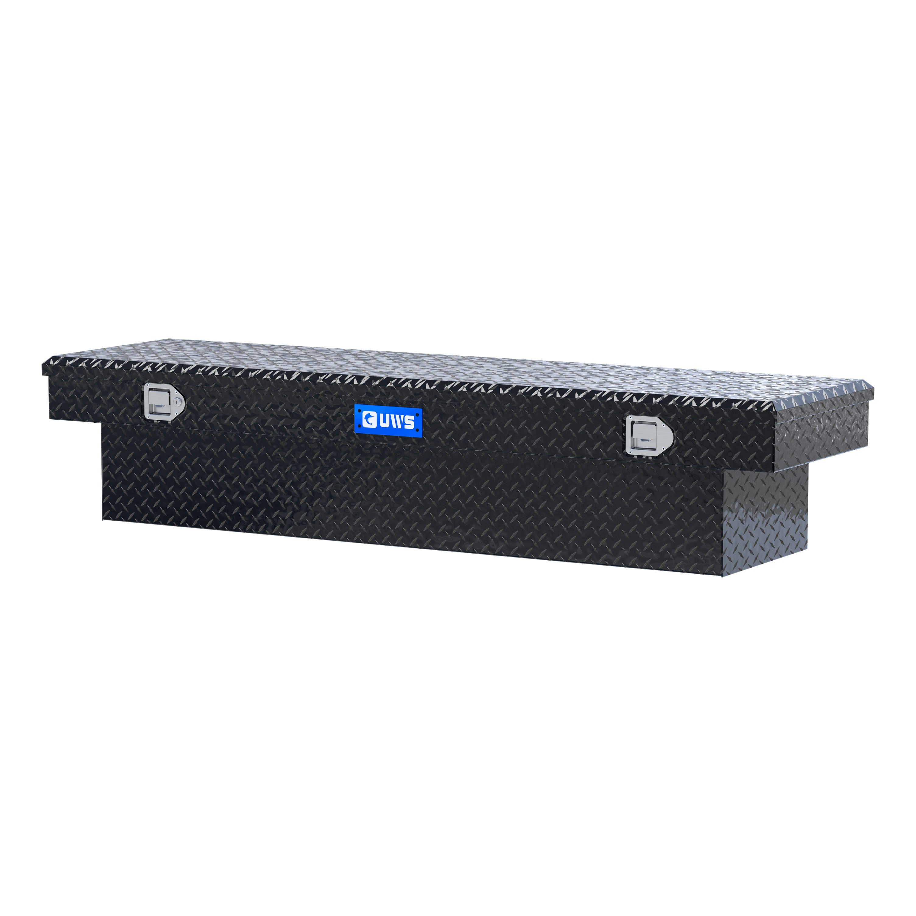 UWS TBS-72-BLK Gloss Black Aluminum 72" Crossover Truck Tool Box (LTL Shipping Only)