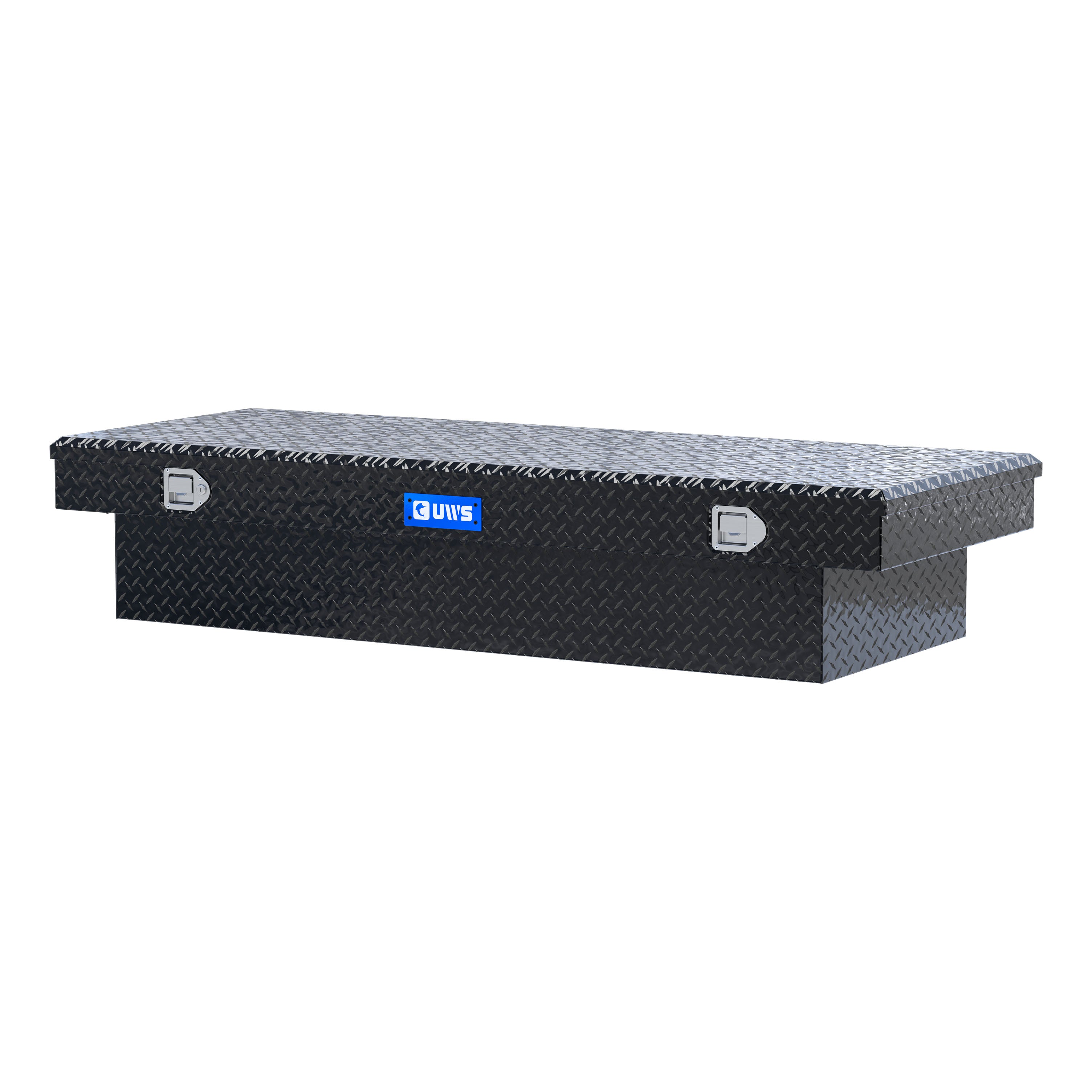 UWS TBS-72-LBTA-BLK Gloss Black Aluminum 72" Extra-Wide Crossover Truck Tool Box