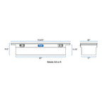 UWS TBS-72-LP-PH-MB Matte Black 72" Truck Tool Box, Low Profile, Pull Handles (LTL Shipping Only)