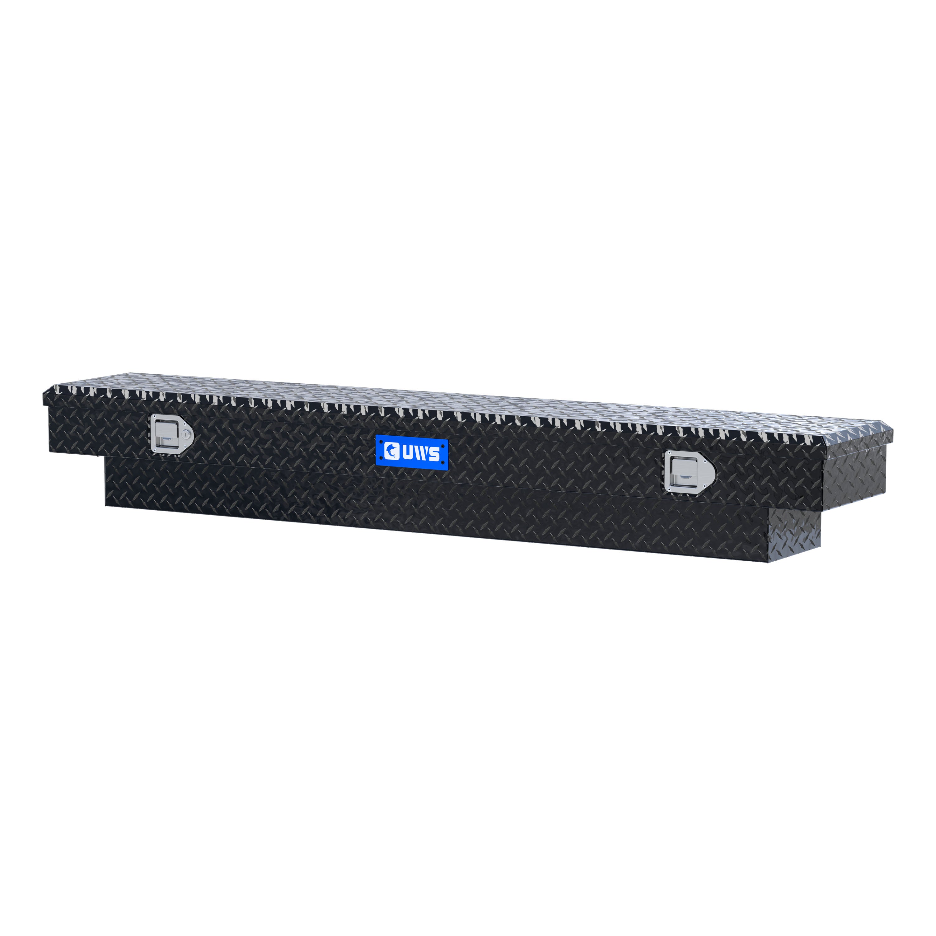 UWS TBS-72-SL-BLK Gloss Black Aluminum 72" Slim-Line Crossover Truck Tool Box (LTL Shipping Only)