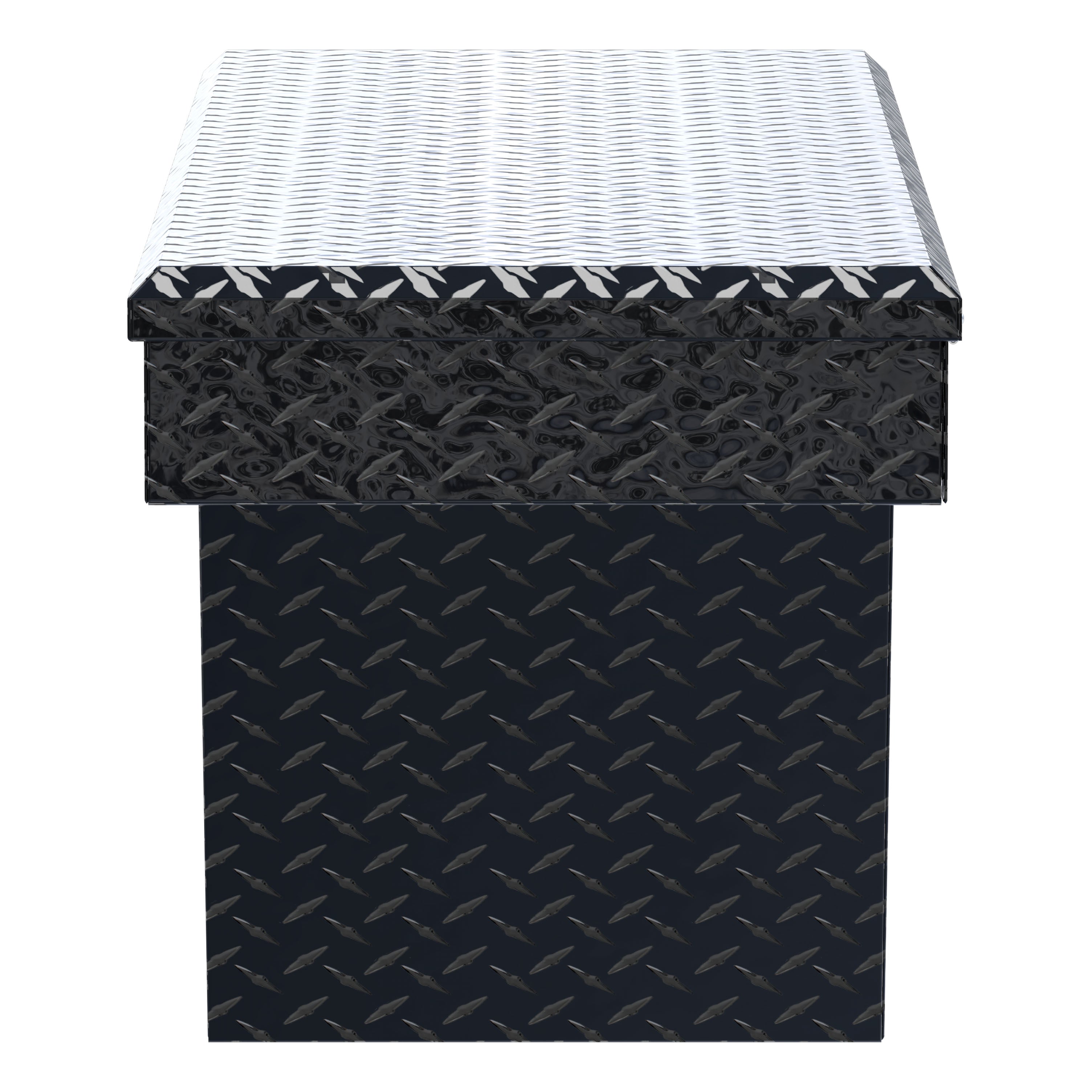 UWS TBSD-60A-BLK Gloss Black Aluminum 60" Deep Angled Truck Tool Box (LTL Shipping Only)