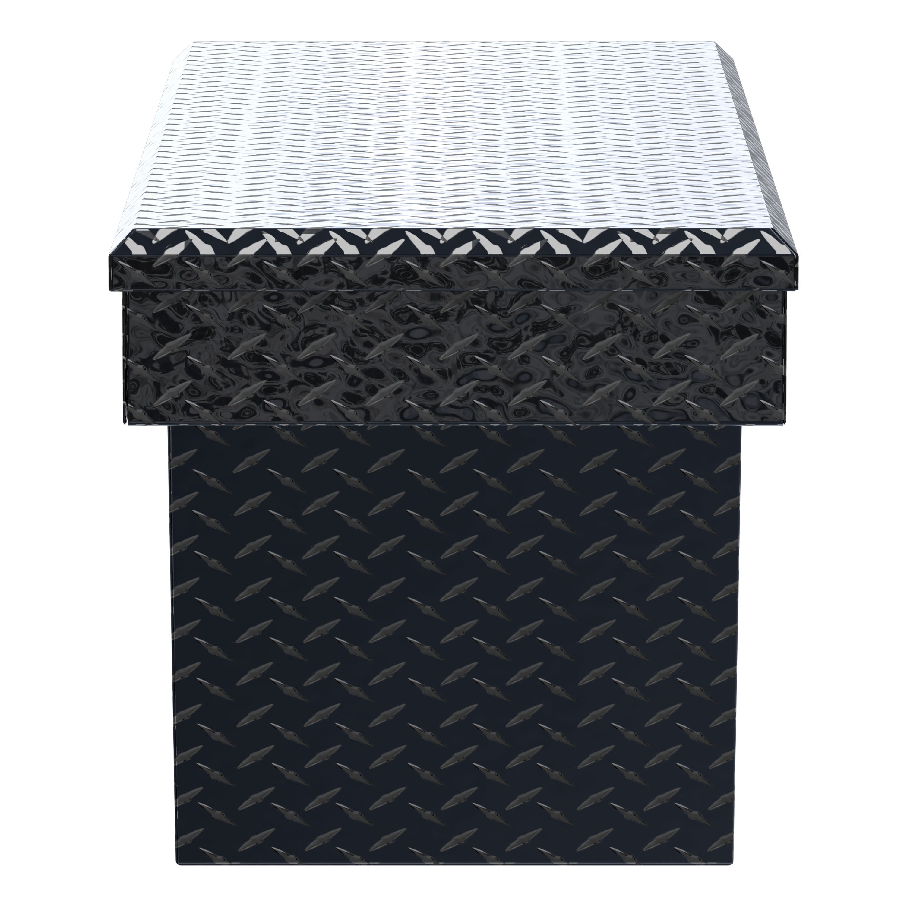 UWS TBSD-63A-BLK Gloss Black Aluminum 63" Deep Angled Truck Tool Box (LTL Shipping Only)