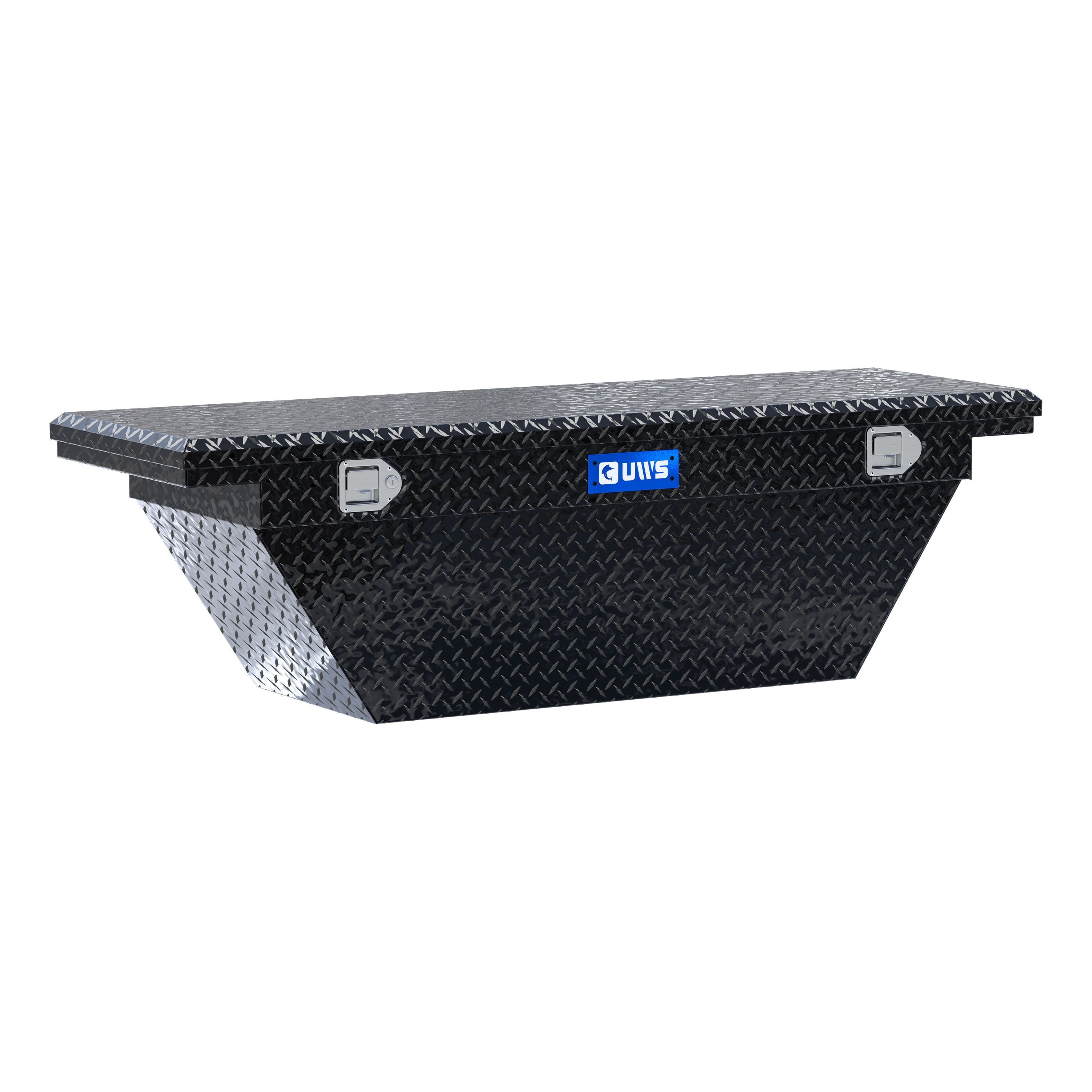 UWS TBSD-63A-LP-BLK Gloss Black 63" Deep Angled Truck Tool Box, Low Profile (LTL Shipping Only)