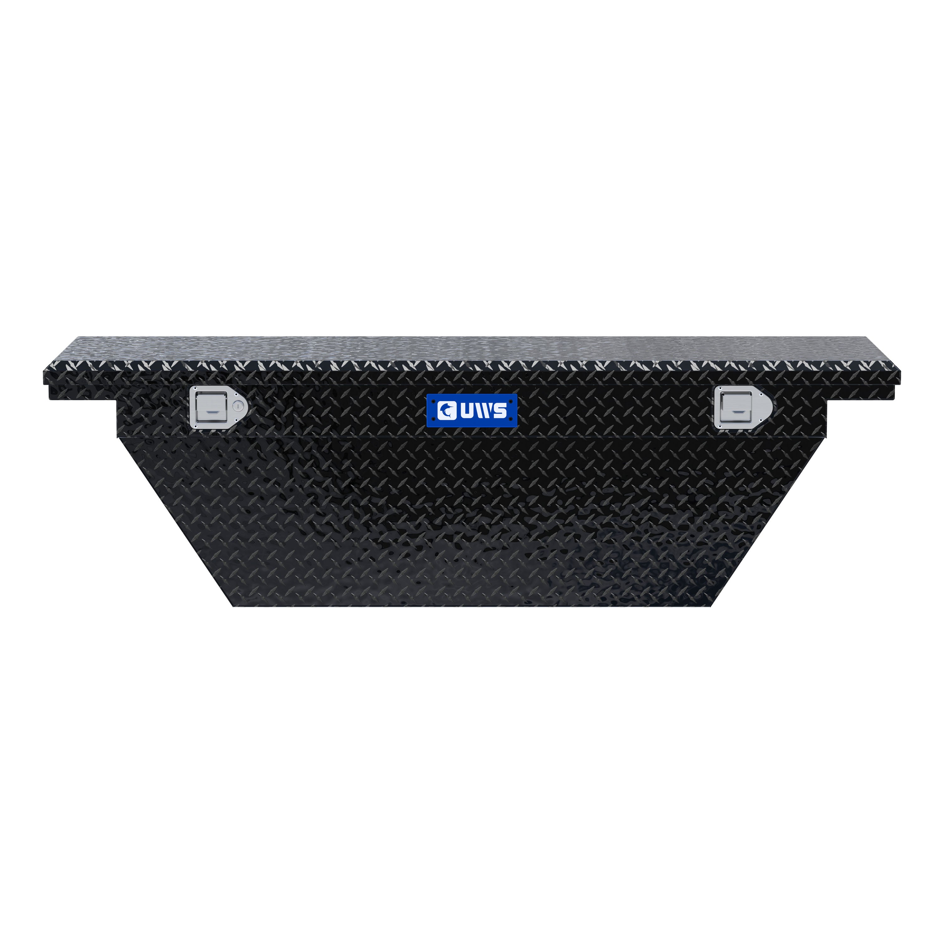 UWS TBSD-63A-LP-BLK Gloss Black 63" Deep Angled Truck Tool Box, Low Profile (LTL Shipping Only)