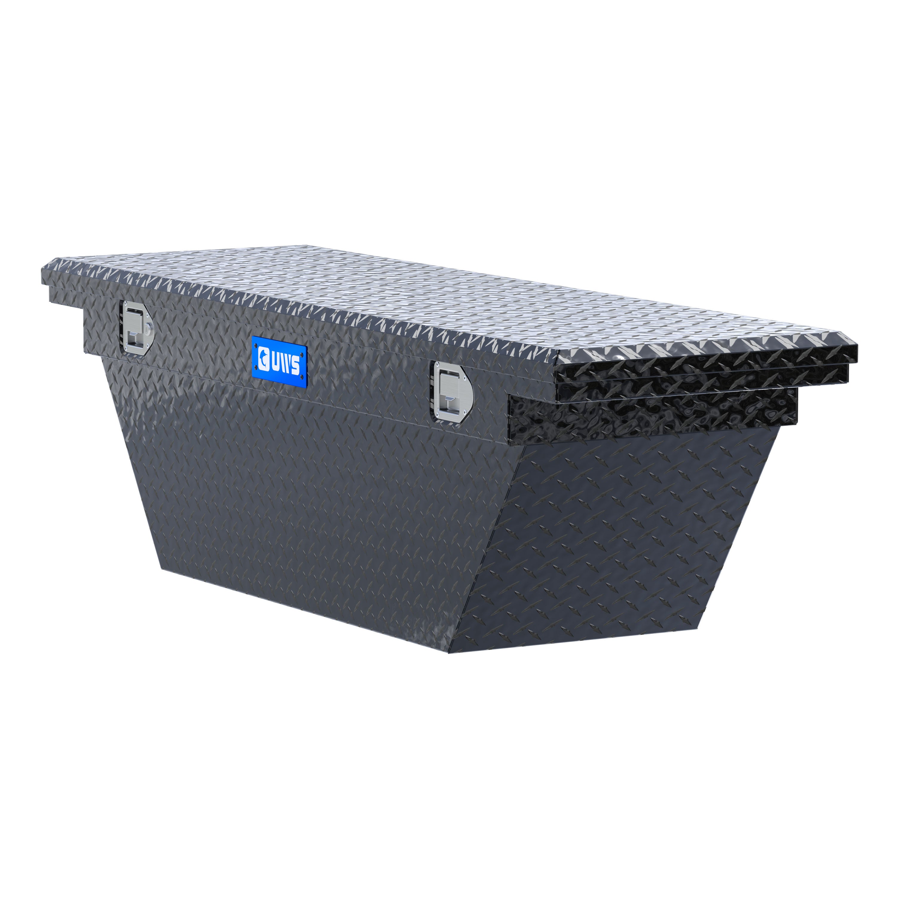 UWS TBSD-63A-LP-BLK Gloss Black 63" Deep Angled Truck Tool Box, Low Profile (LTL Shipping Only)