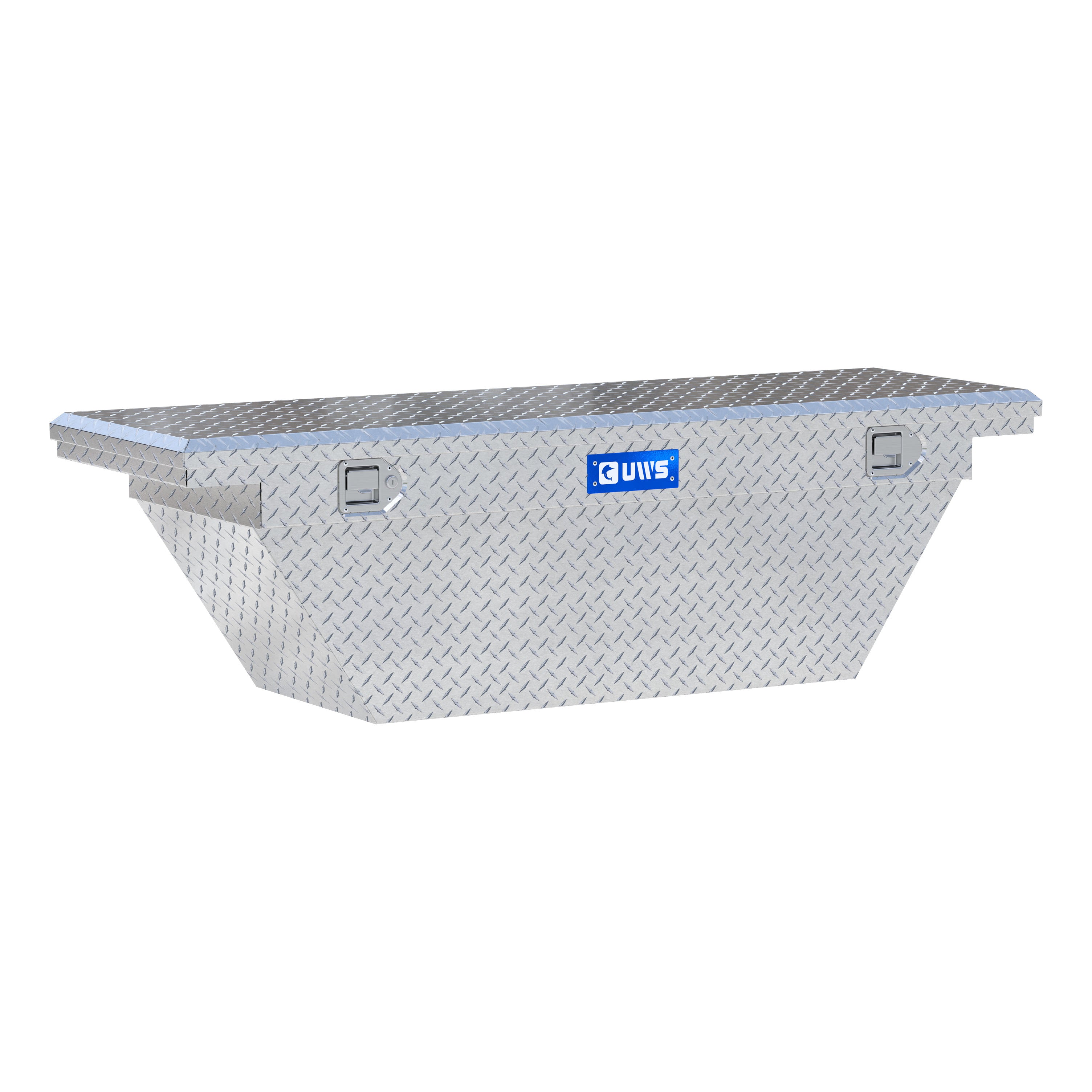 UWS TBSD-63A-LP Bright Aluminum 63" Deep Angled Truck Tool Box, Low Profile (LTL Shipping Only)