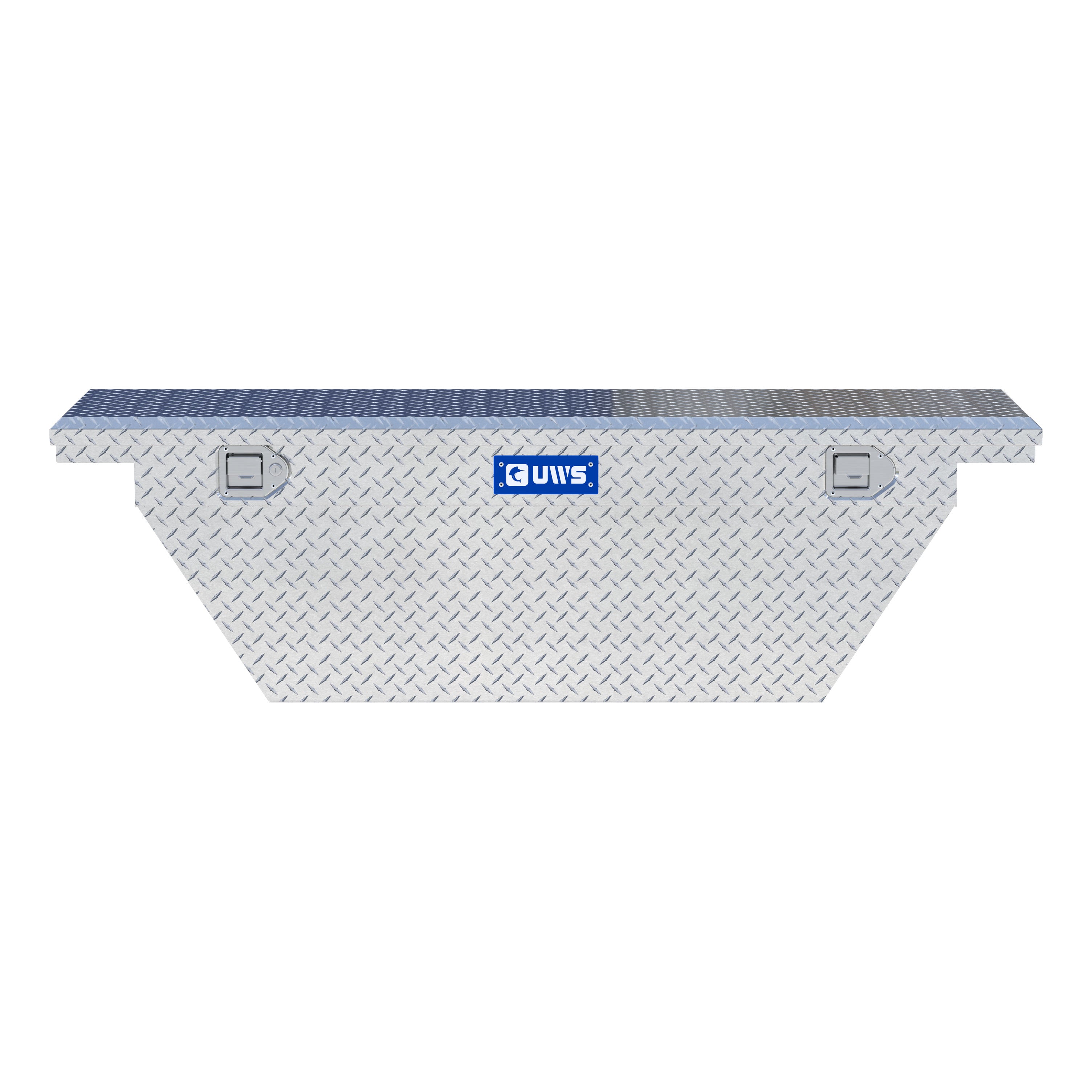 UWS TBSD-63A-LP Bright Aluminum 63" Deep Angled Truck Tool Box, Low Profile (LTL Shipping Only)