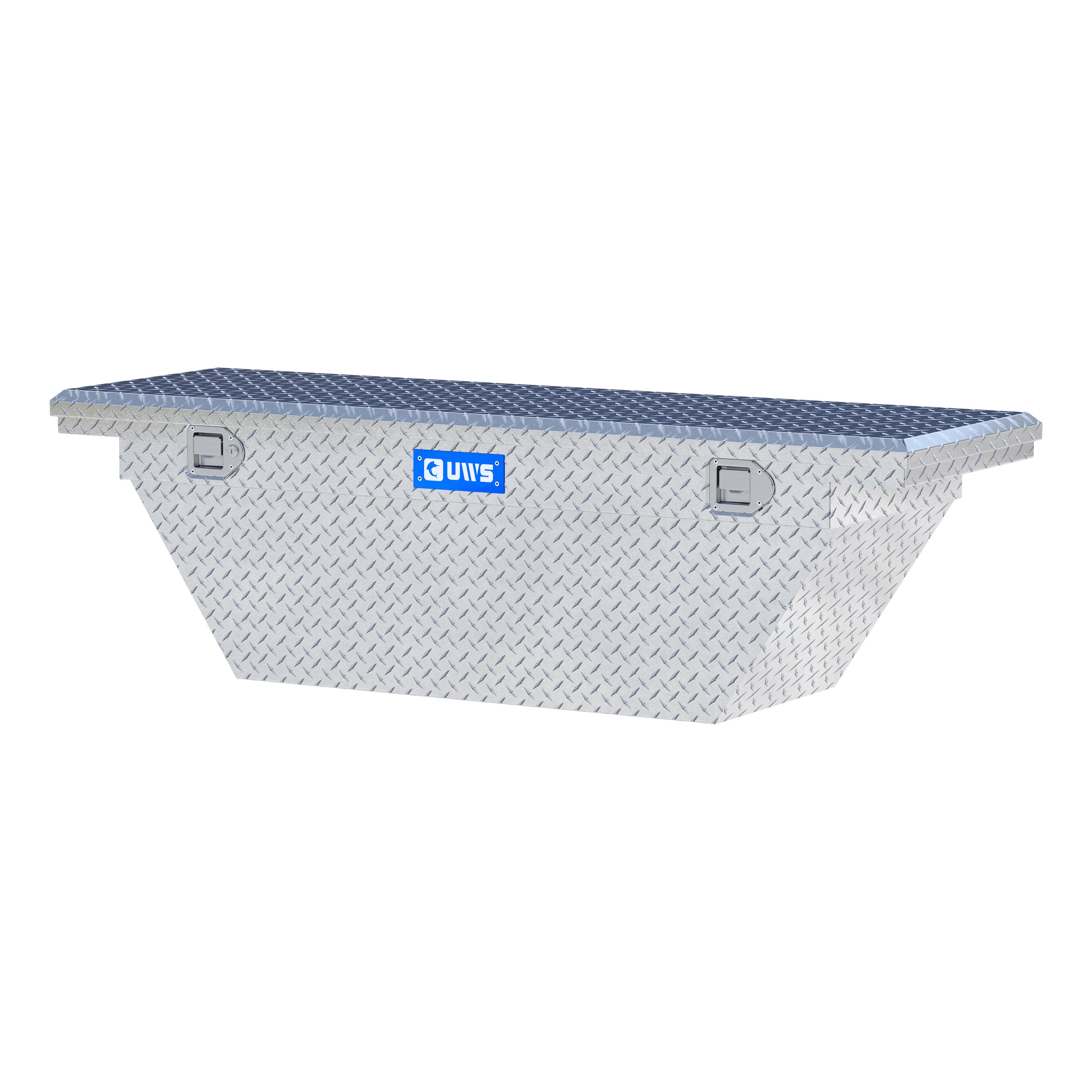 UWS TBSD-63A-LP Bright Aluminum 63" Deep Angled Truck Tool Box, Low Profile (LTL Shipping Only)