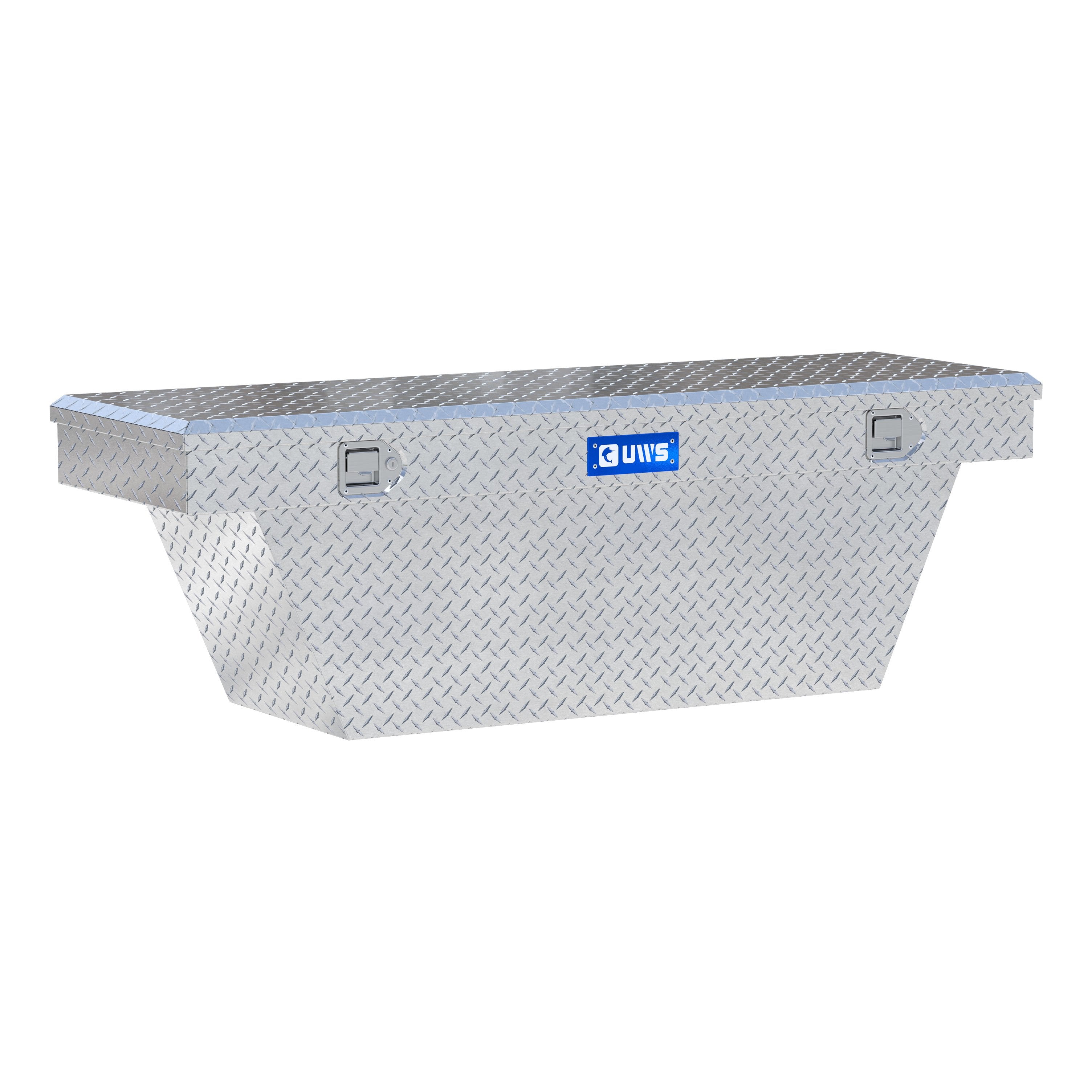 UWS TBSD-63A Bright Aluminum 63" Deep Angled Crossover Truck Tool Box (LTL Shipping Only)
