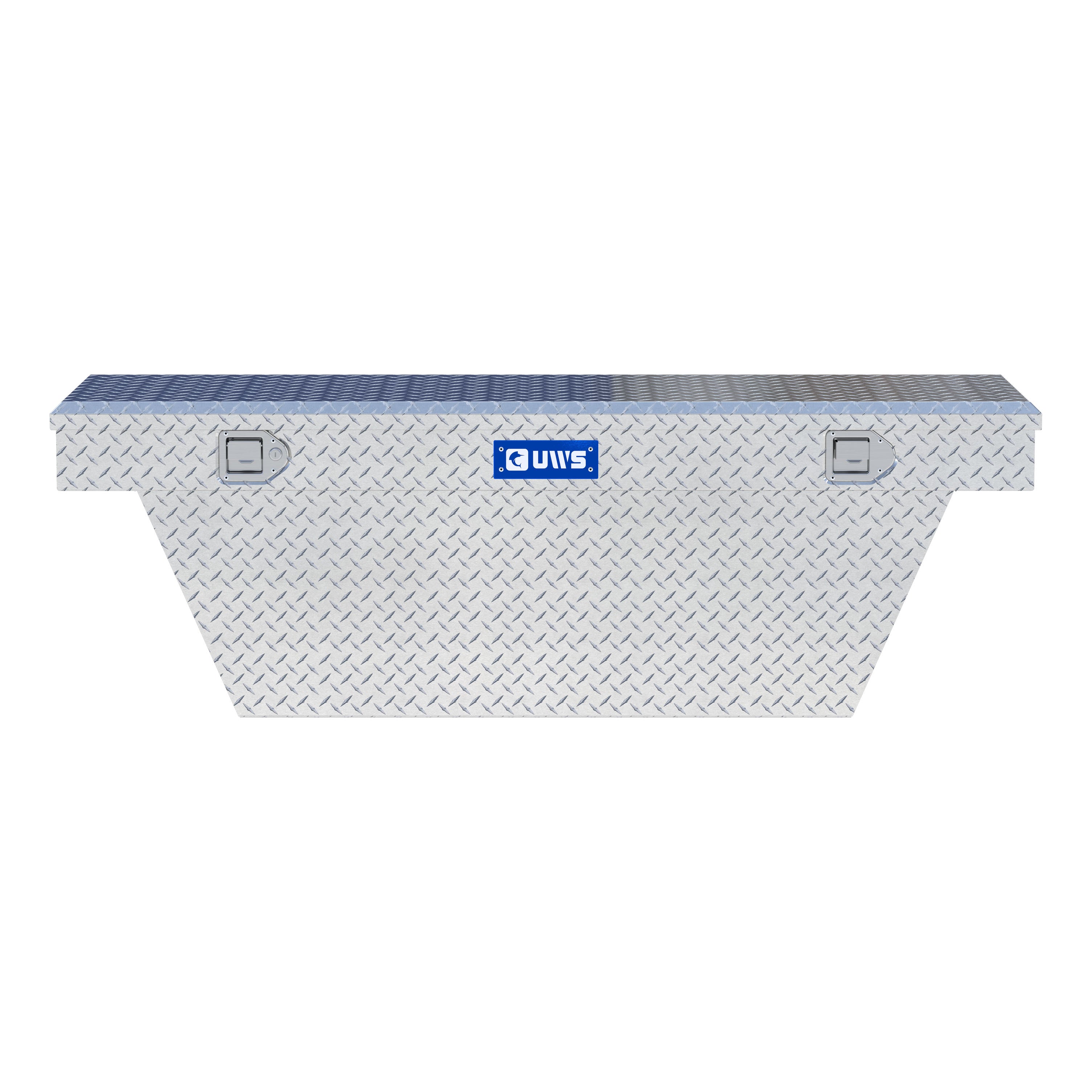 UWS TBSD-63A Bright Aluminum 63" Deep Angled Crossover Truck Tool Box (LTL Shipping Only)