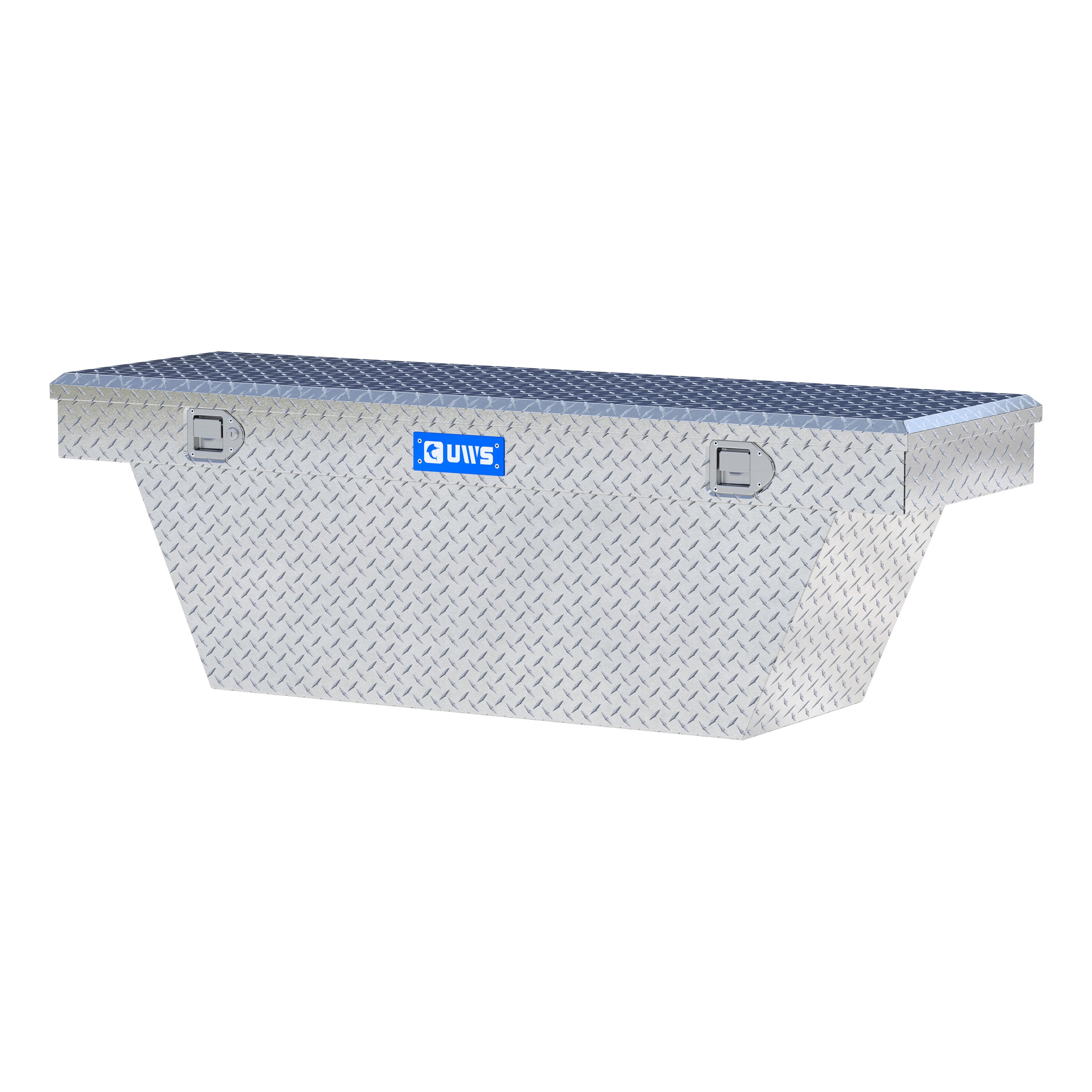 UWS TBSD-63A Bright Aluminum 63" Deep Angled Crossover Truck Tool Box (LTL Shipping Only)