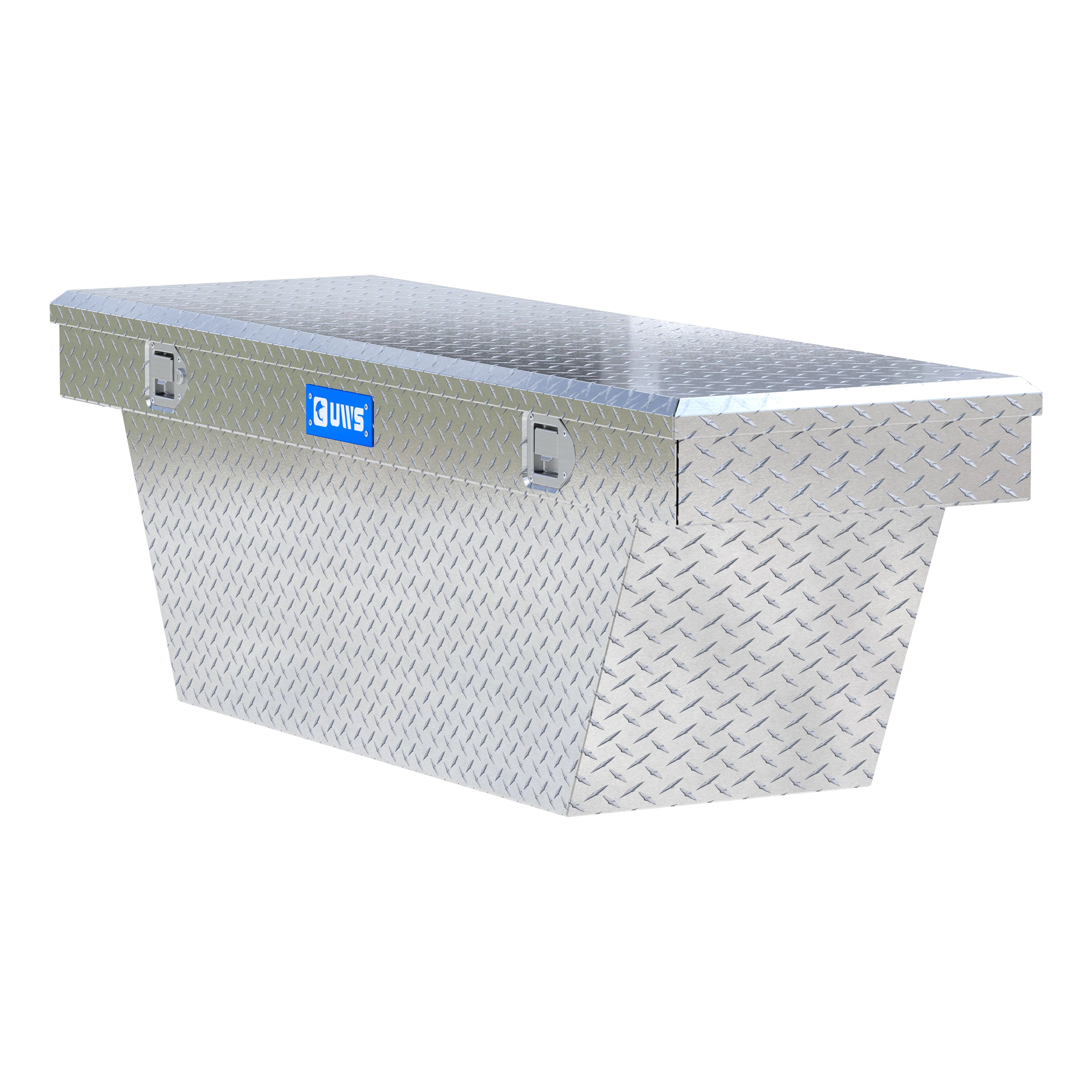 UWS TBSD-63A Bright Aluminum 63" Deep Angled Crossover Truck Tool Box (LTL Shipping Only)