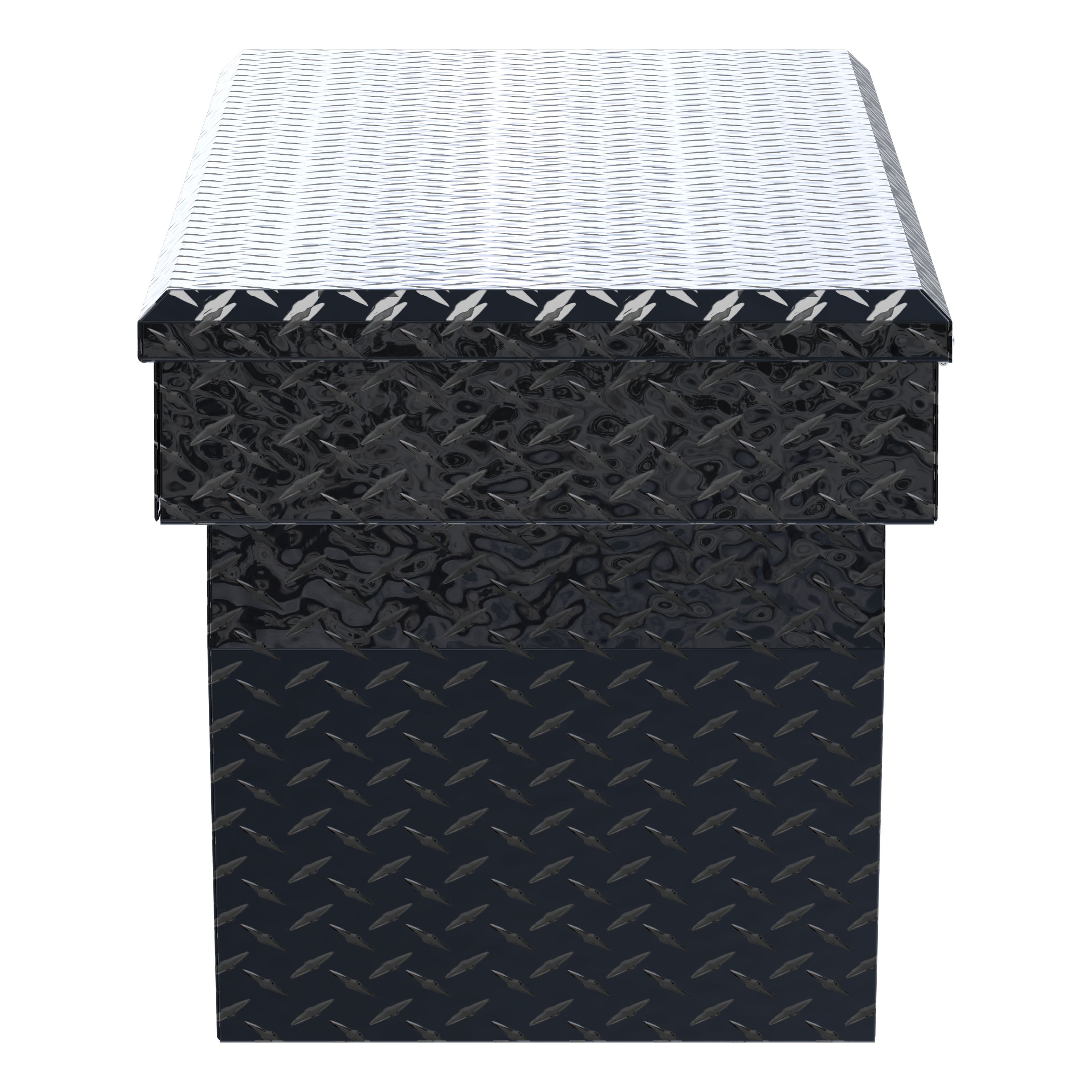UWS TBSD-69-A-BLK Gloss Black Aluminum 69" Deep Angled Crossover Truck Tool Box