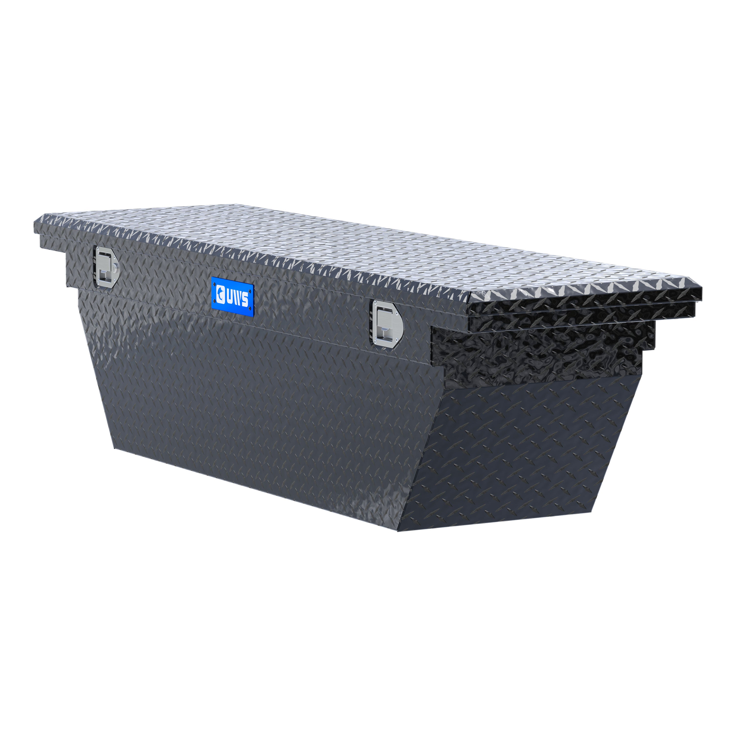 UWS TBSD-69-A-LP-B Gloss Black 69" Deep Angled Truck Tool Box, Low Profile (LTL Shipping Only)
