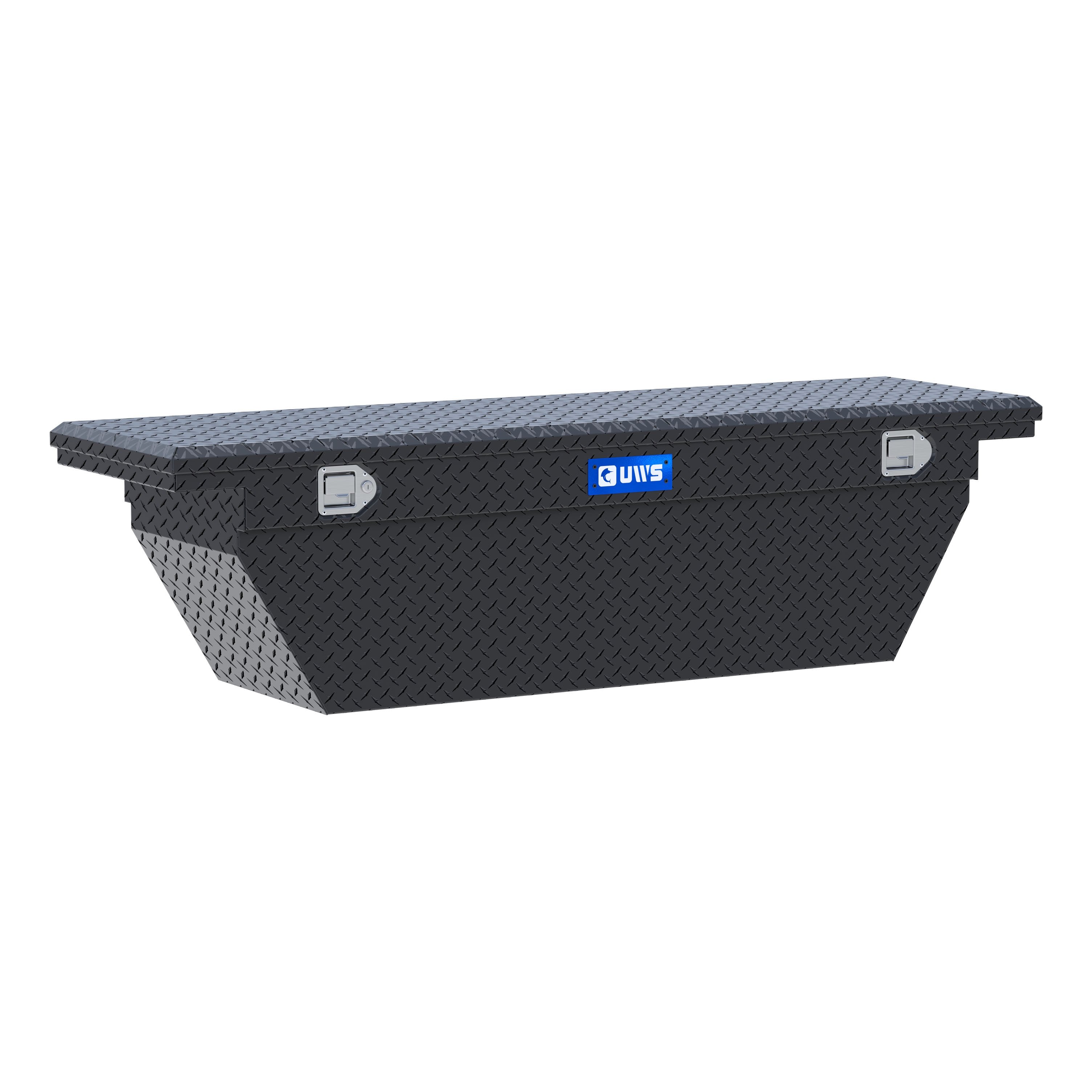UWS TBSD-69-A-LP-MB Matte Black 69" Deep Angled Truck Tool Box, Low Profile (LTL Shipping Only)