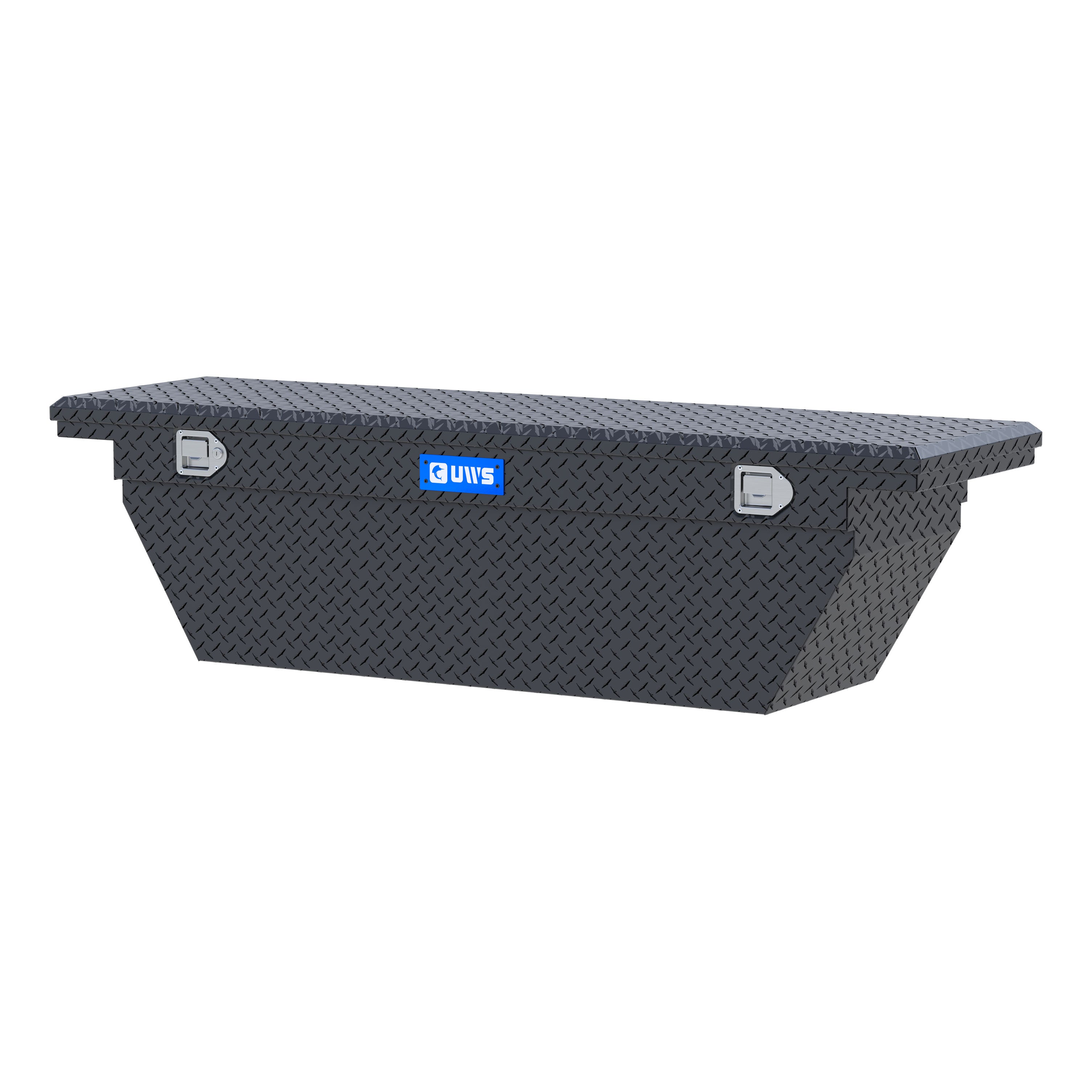 UWS TBSD-69-A-LP-MB Matte Black 69" Deep Angled Truck Tool Box, Low Profile (LTL Shipping Only)