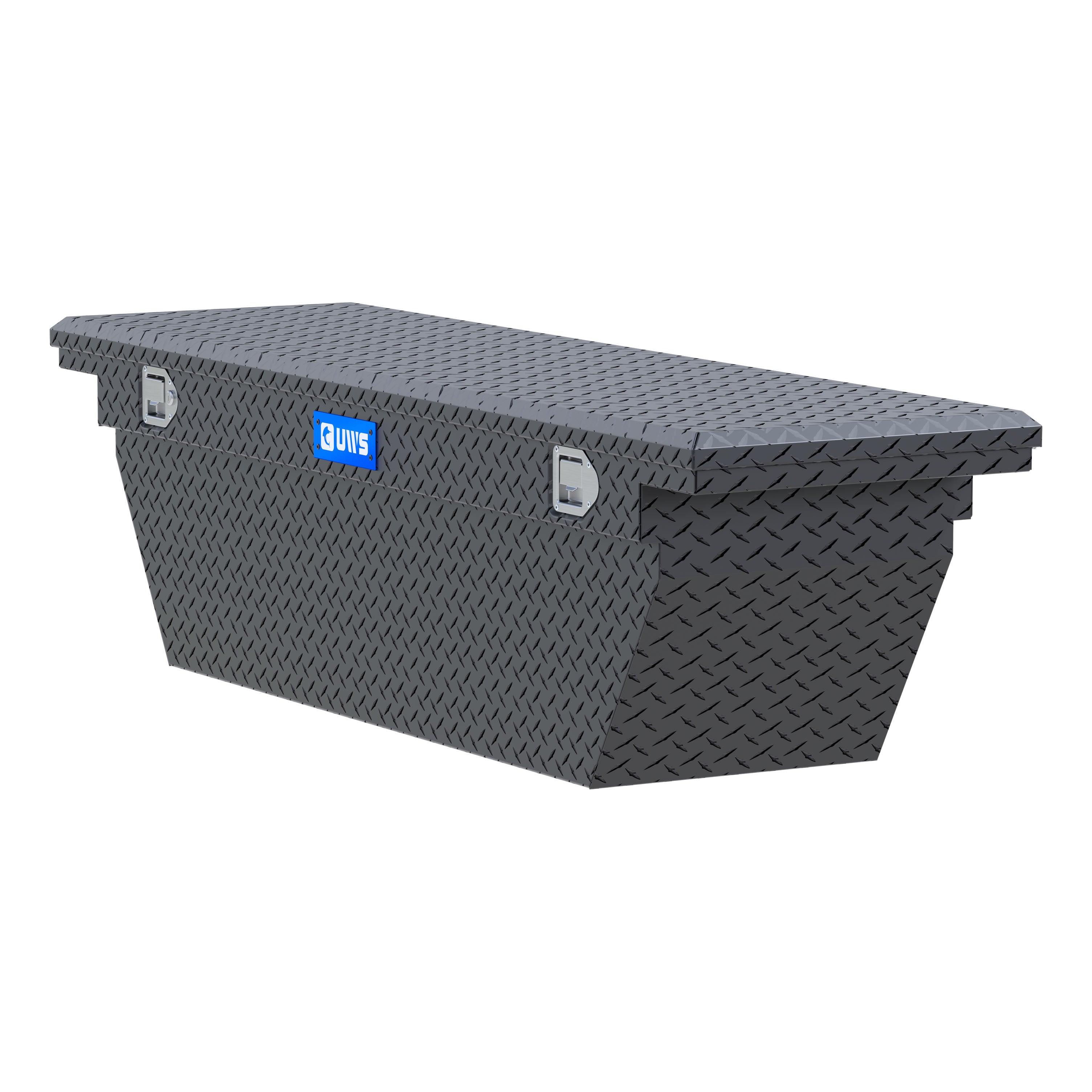 UWS TBSD-69-A-LP-MB Matte Black 69" Deep Angled Truck Tool Box, Low Profile (LTL Shipping Only)