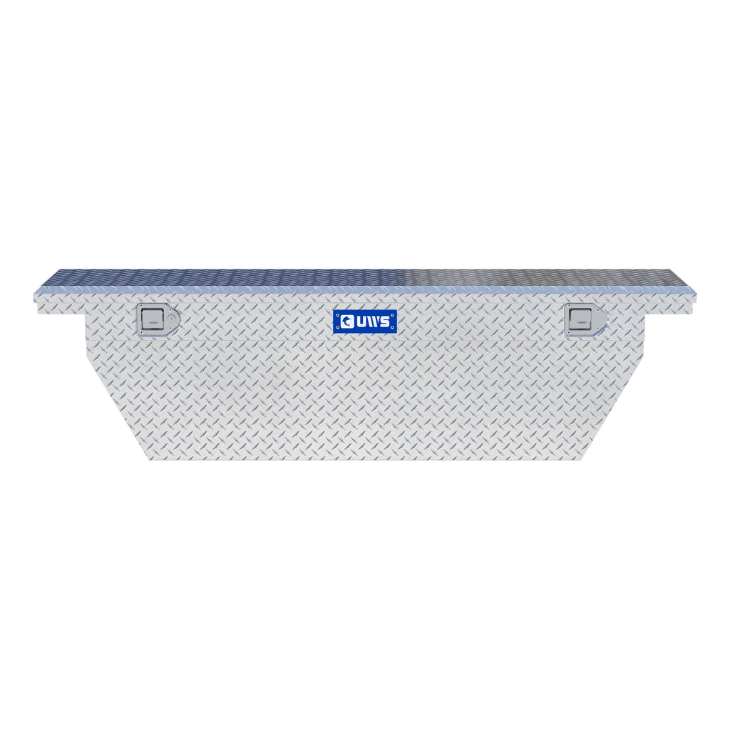 UWS TBSD-69-A-LP Bright Aluminum 69" Deep Angled Truck Tool Box, Low Profile (LTL Shipping Only)