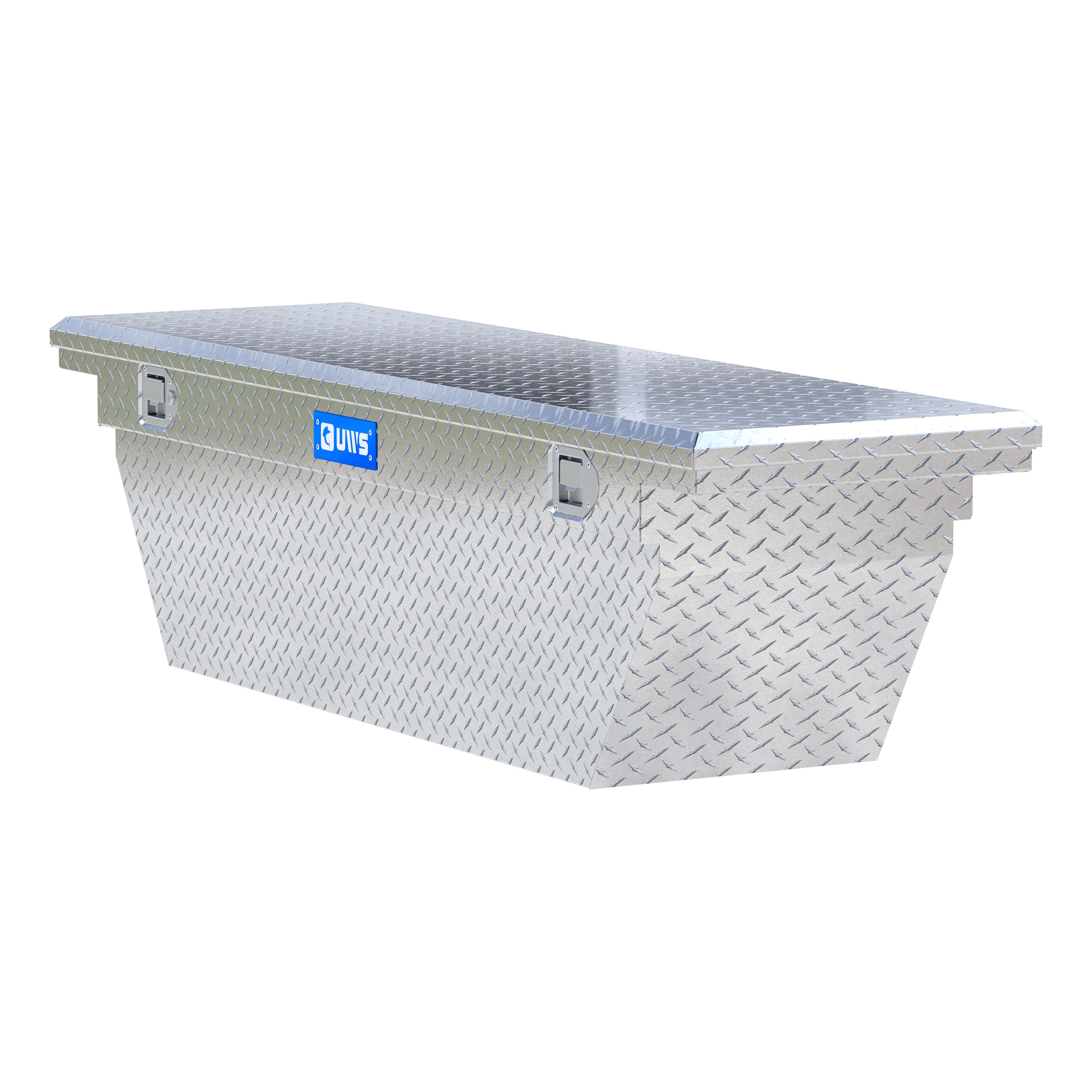 UWS TBSD-69-A-LP Bright Aluminum 69" Deep Angled Truck Tool Box, Low Profile (LTL Shipping Only)