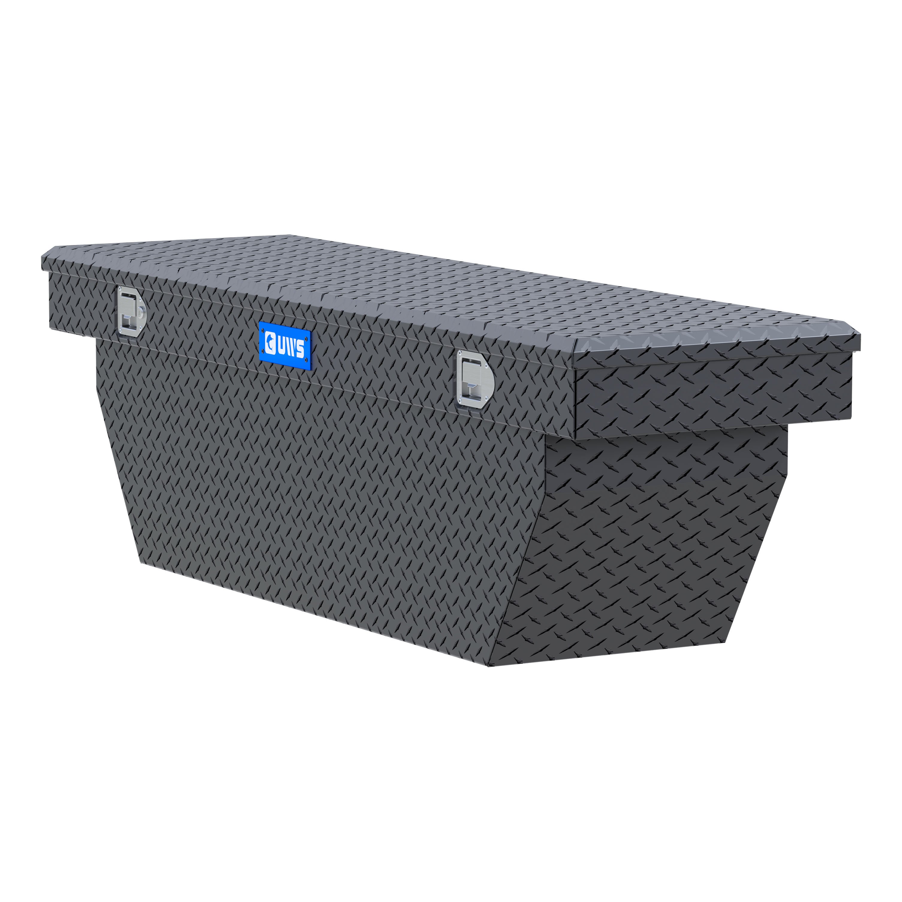 UWS TBSD-69-A-MB Matte Black Aluminum 69" Deep Angled Crossover Truck Tool Box