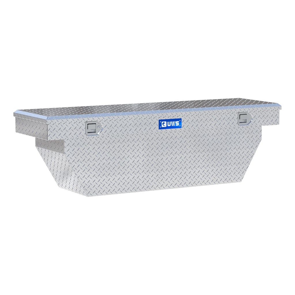 UWS TBSD-69-A Bright Aluminum 69" Deep Angled Crossover Truck Tool Box