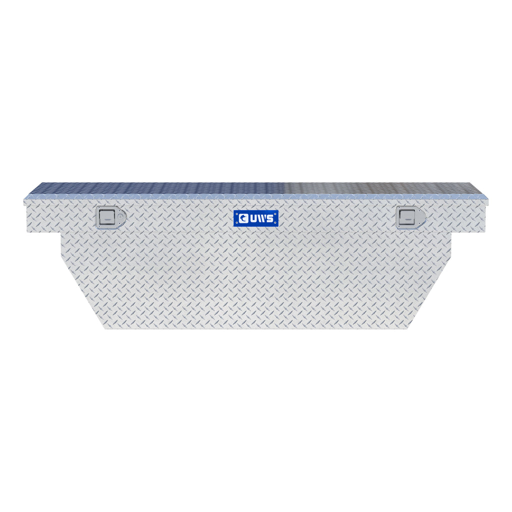 UWS TBSD-69-A Bright Aluminum 69" Deep Angled Crossover Truck Tool Box