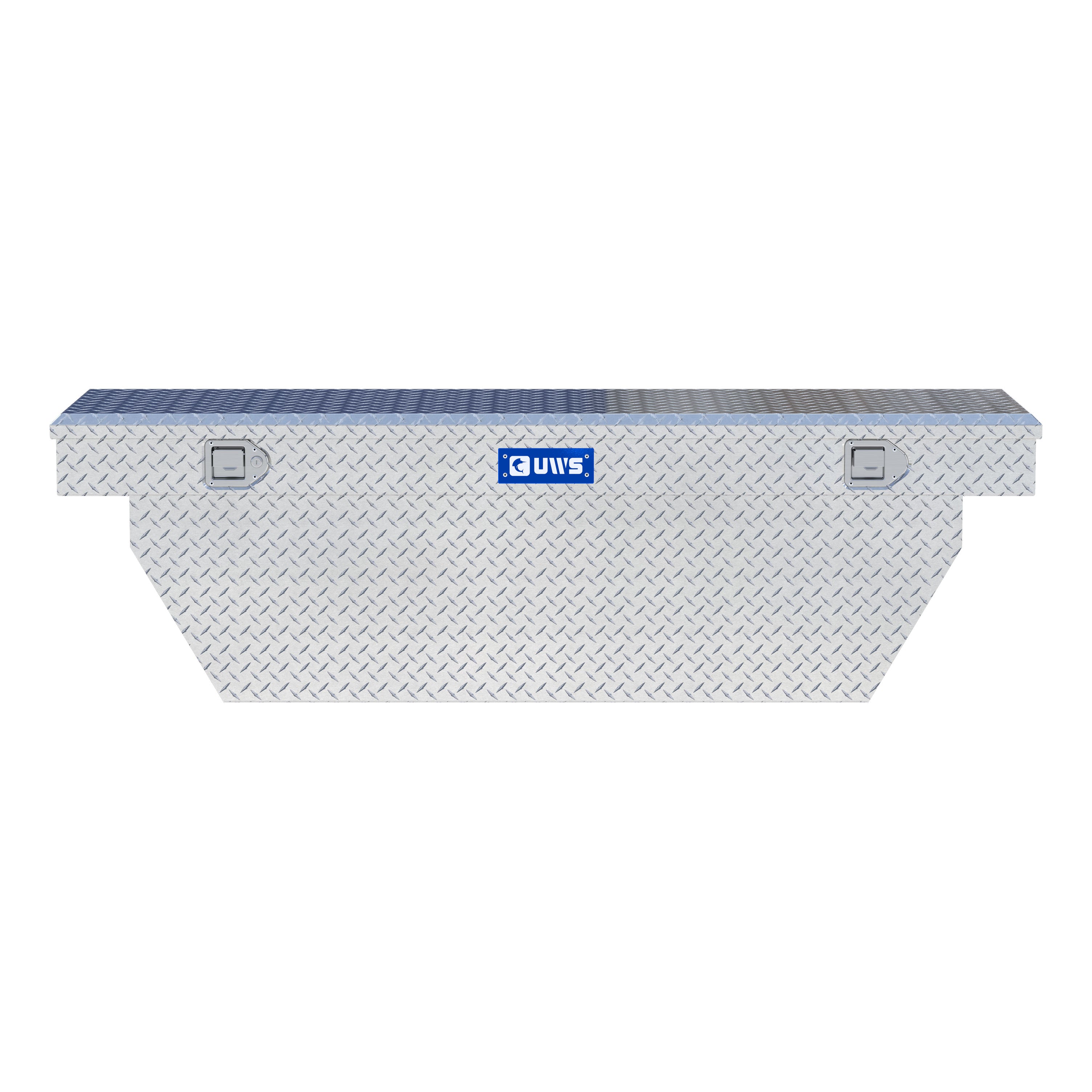 UWS TBSD-69-A Bright Aluminum 69" Deep Angled Crossover Truck Tool Box