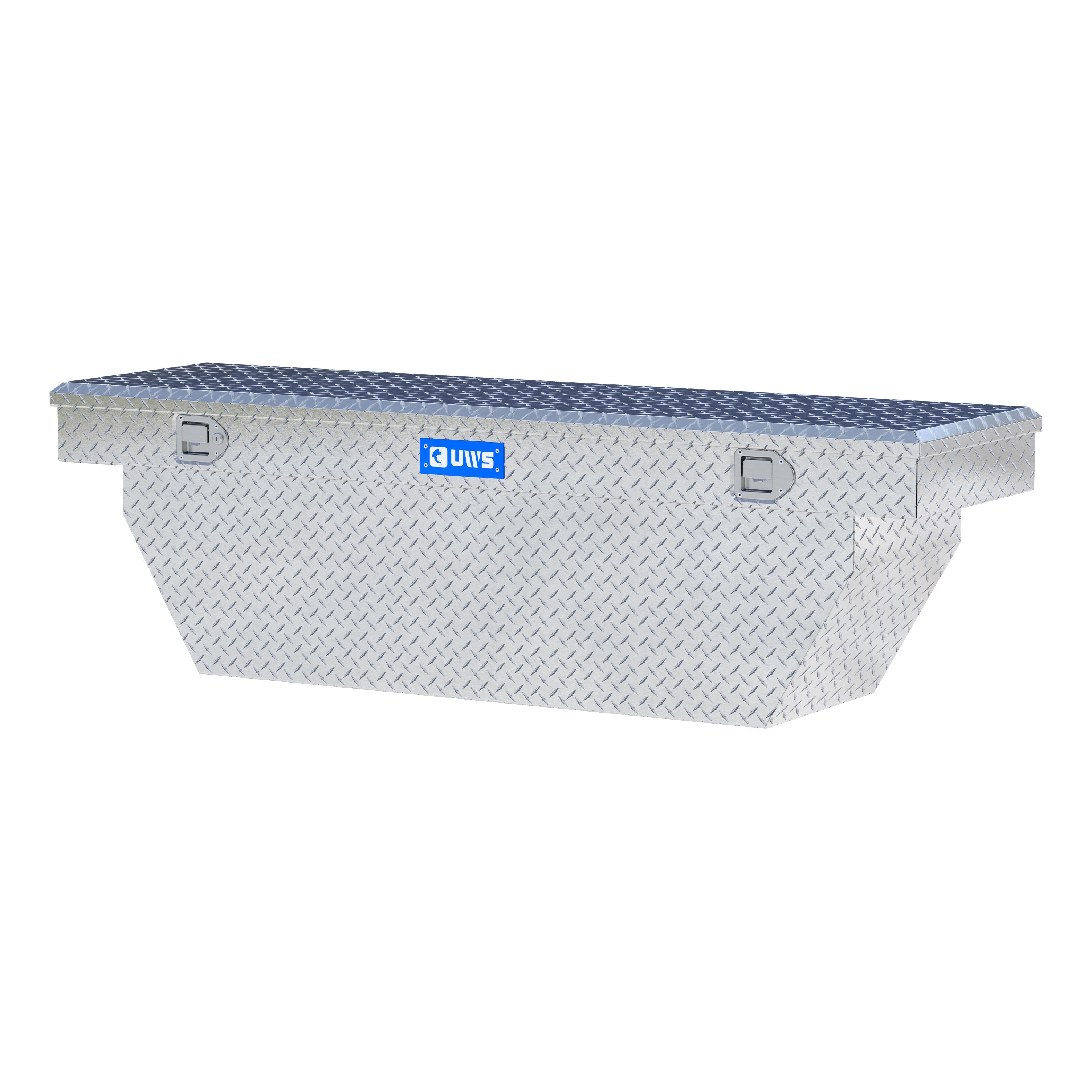UWS TBSD-69-A Bright Aluminum 69" Deep Angled Crossover Truck Tool Box