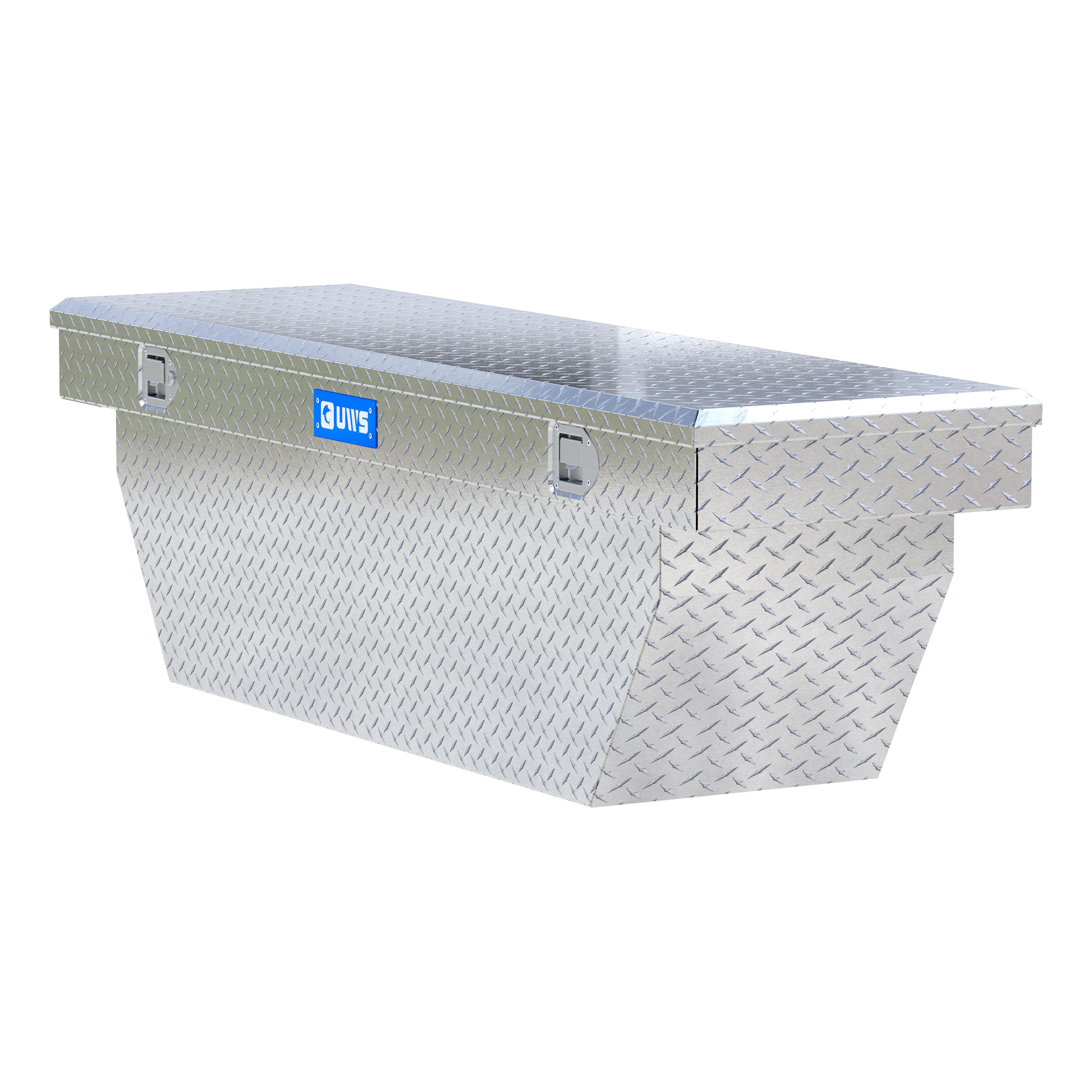 UWS TBSD-69-A Bright Aluminum 69" Deep Angled Crossover Truck Tool Box