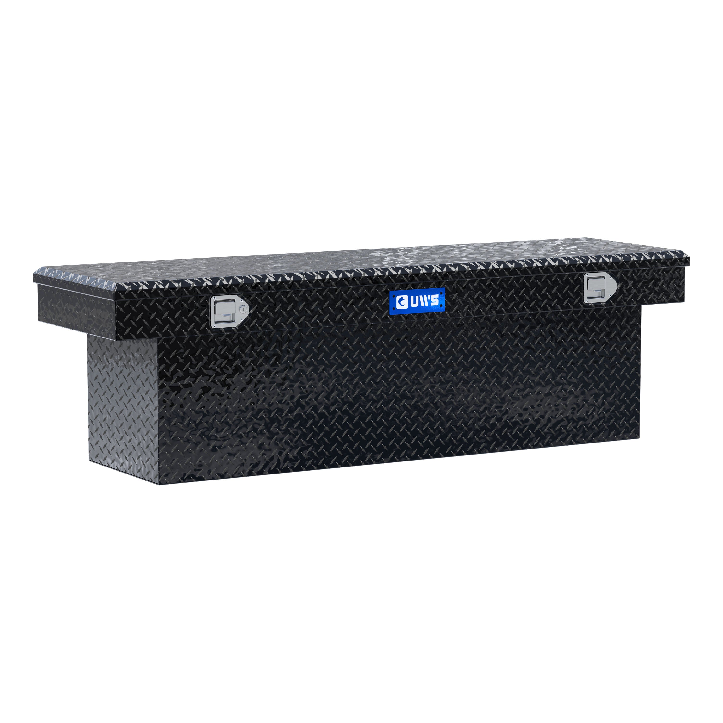 UWS TBSD-69-BLK Gloss Black Aluminum 69" Deep Crossover Truck Tool Box