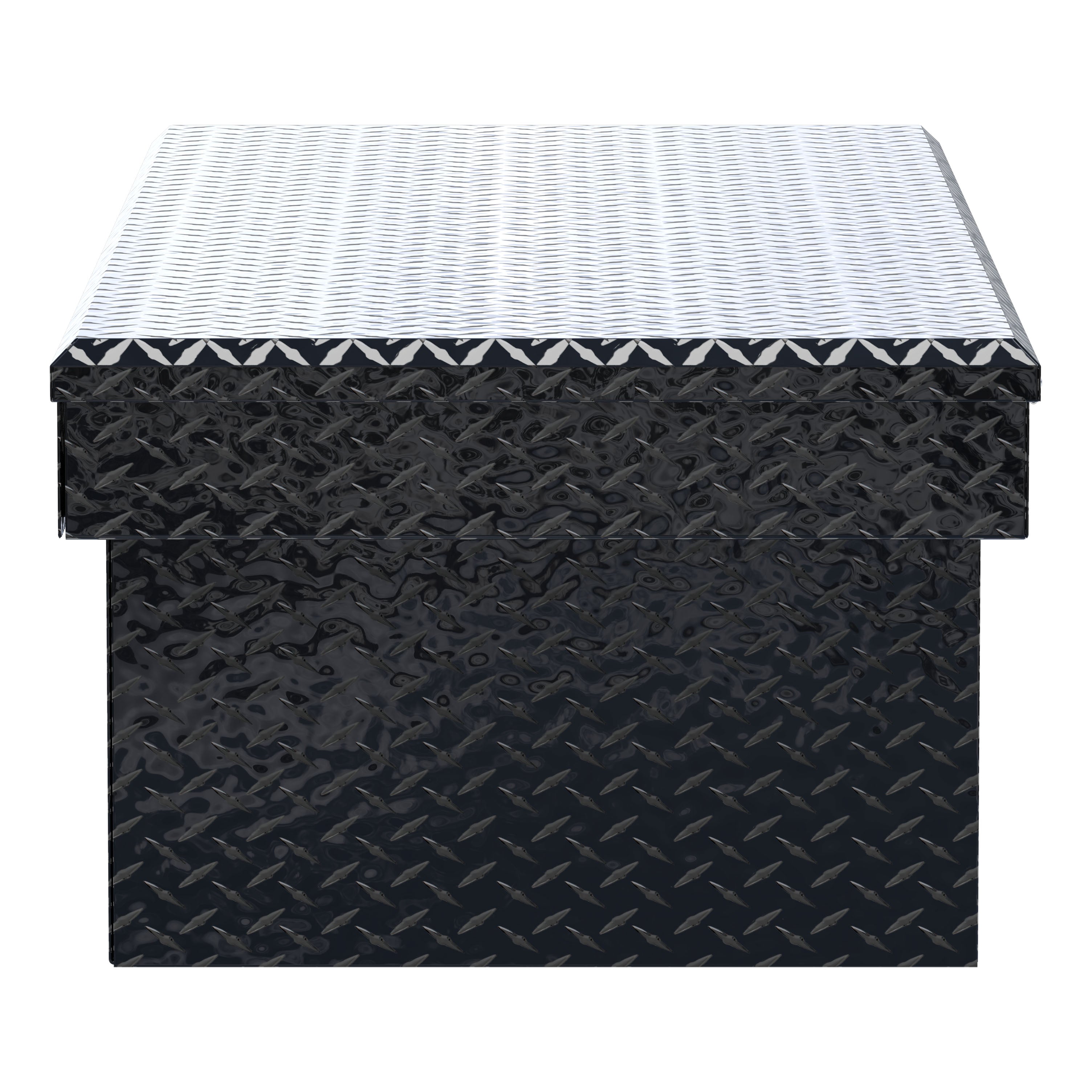 UWS TBSD-69-LBTA-B Gloss Black Aluminum 69" Deep Extra-Wide Crossover Truck Tool Box