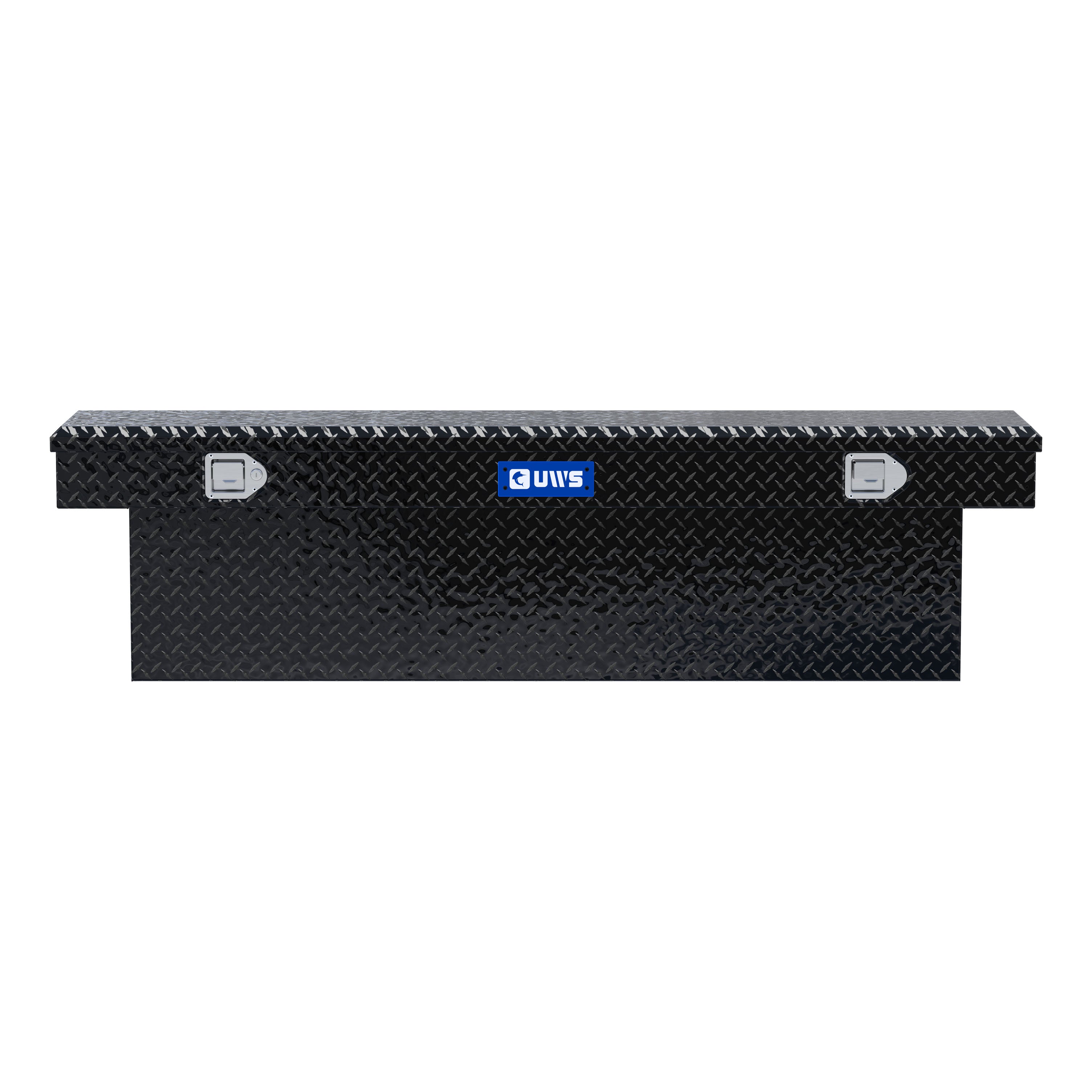 UWS TBSD-69-SL-BLK Gloss Black Aluminum 69" Deep Slim-Line Truck Tool Box (LTL Shipping Only)