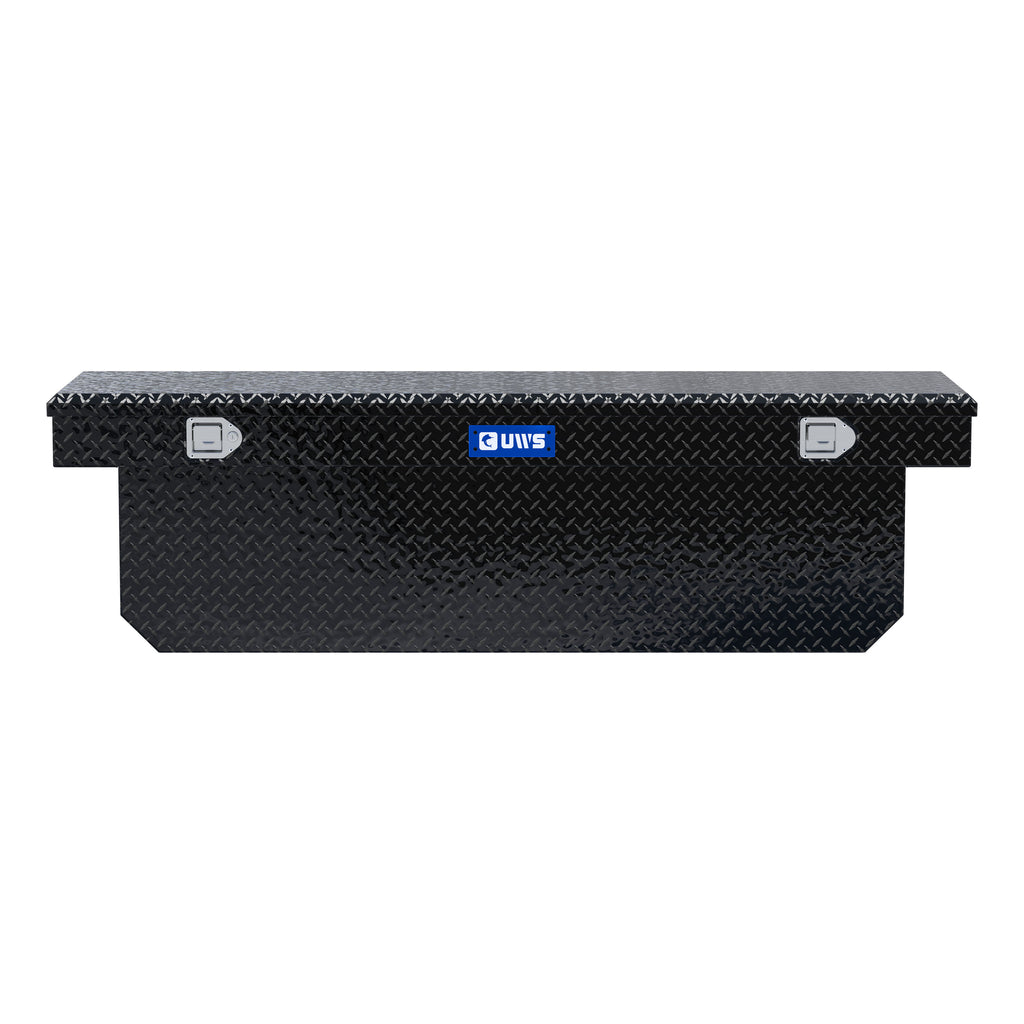 UWS TBSD-72-A-BLK Gloss Black Aluminum 72" Deep Angled Crossover Truck Tool Box