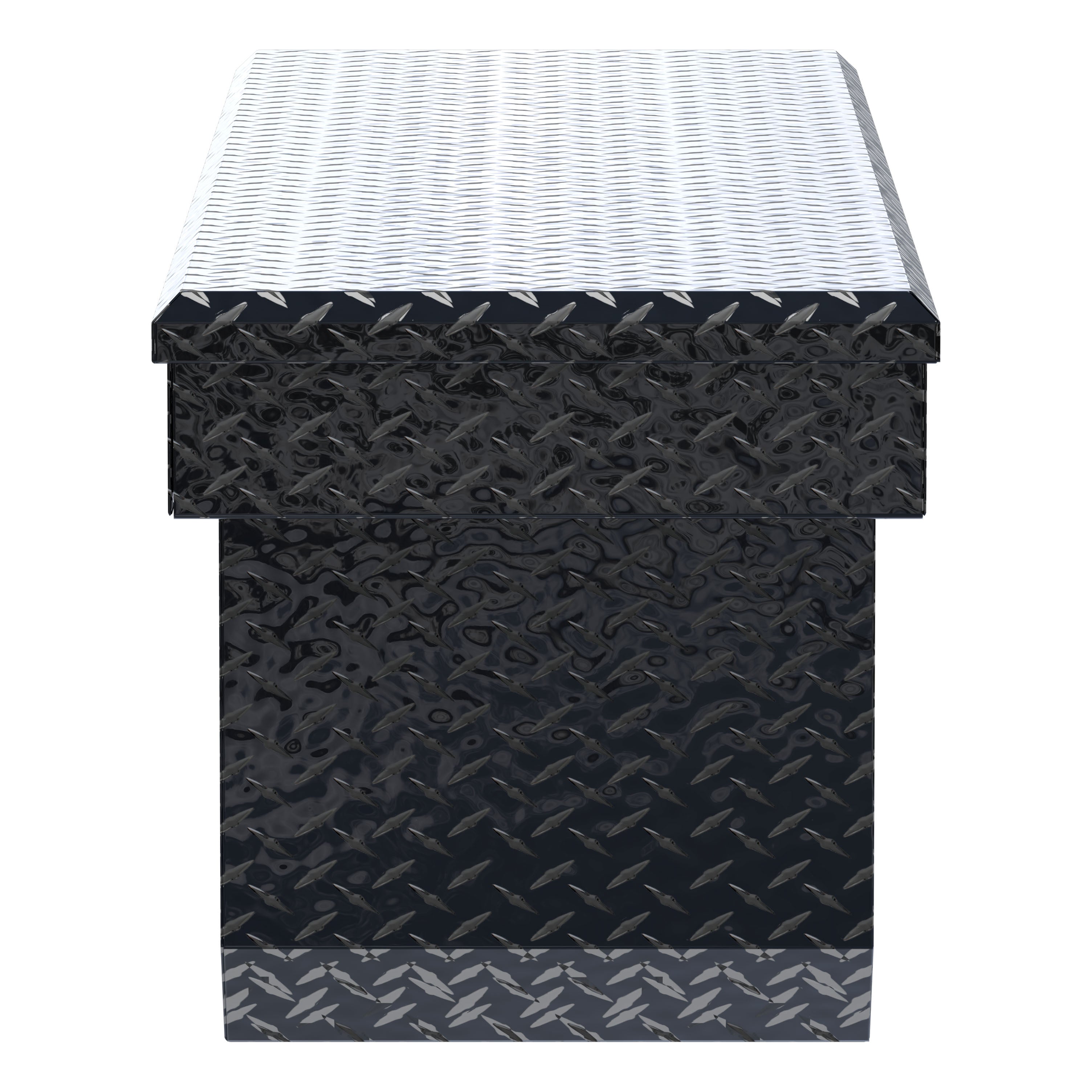 UWS TBSD-72-A-BLK Gloss Black Aluminum 72" Deep Angled Crossover Truck Tool Box
