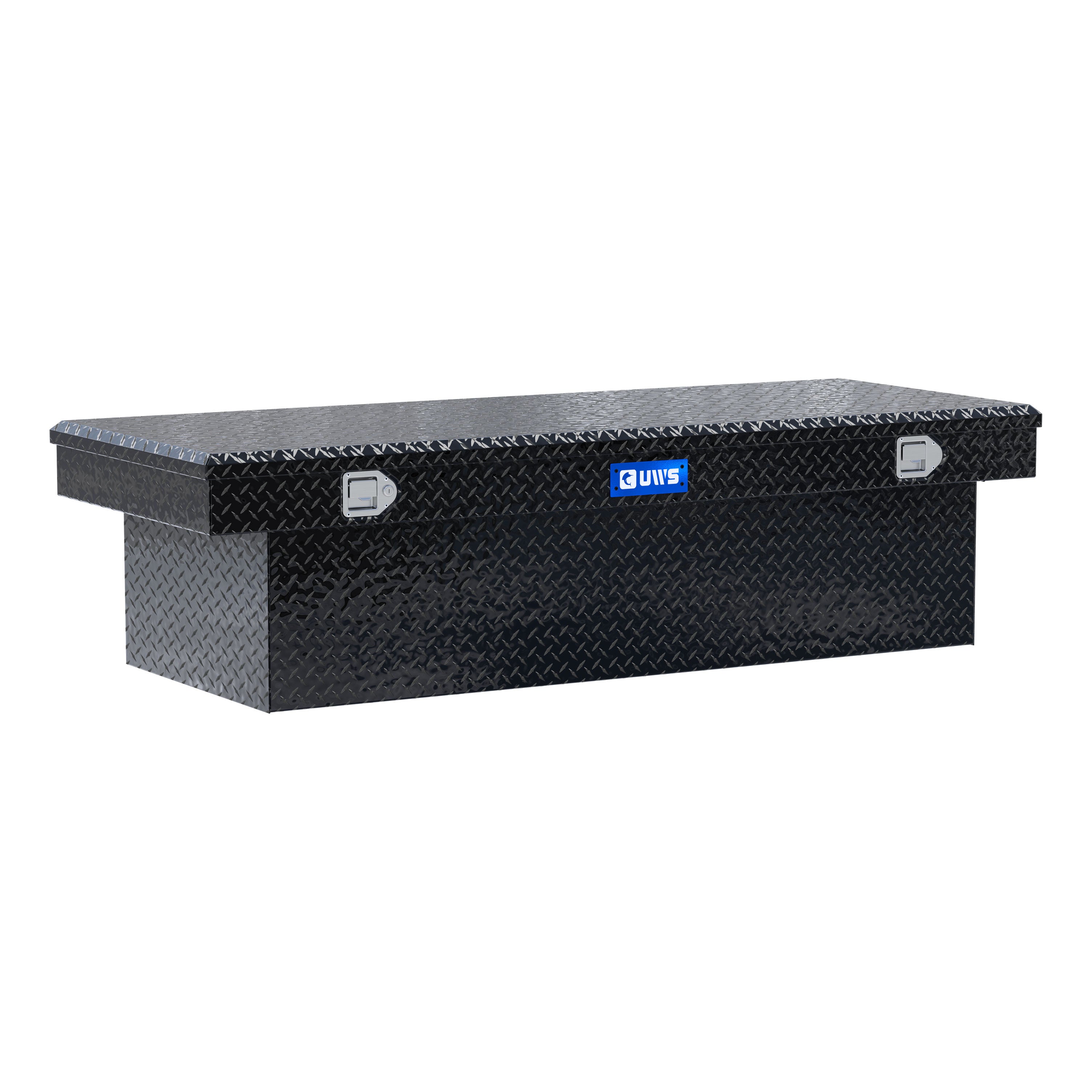 UWS TBSD-72-LBTA-B Gloss Black Aluminum 72" Deep Extra-Wide Crossover Truck Tool Box